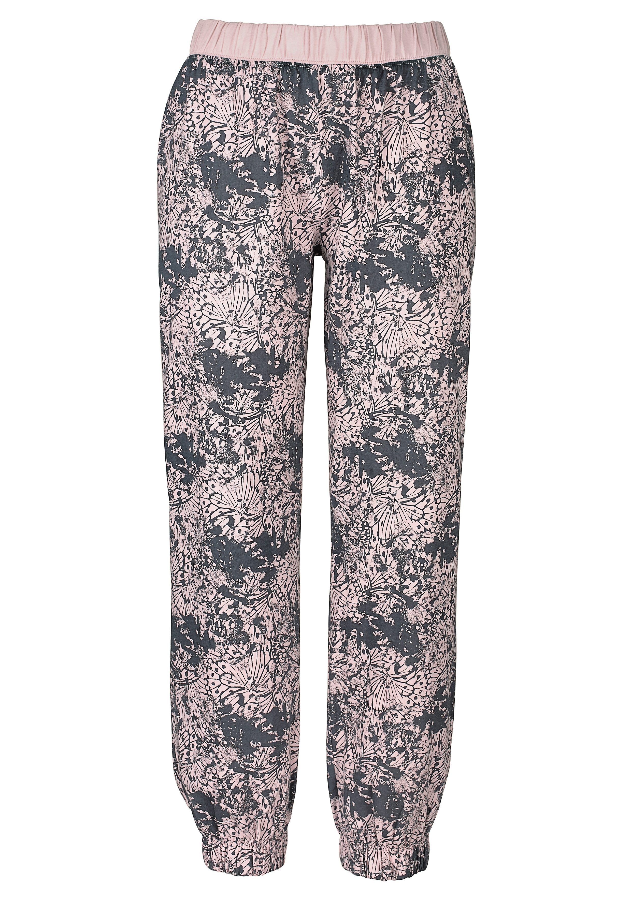 Buffalo Pyjama met gedessineerde broek en bijpassend shirt met lange mouwen (2-delig, 1 stuk)