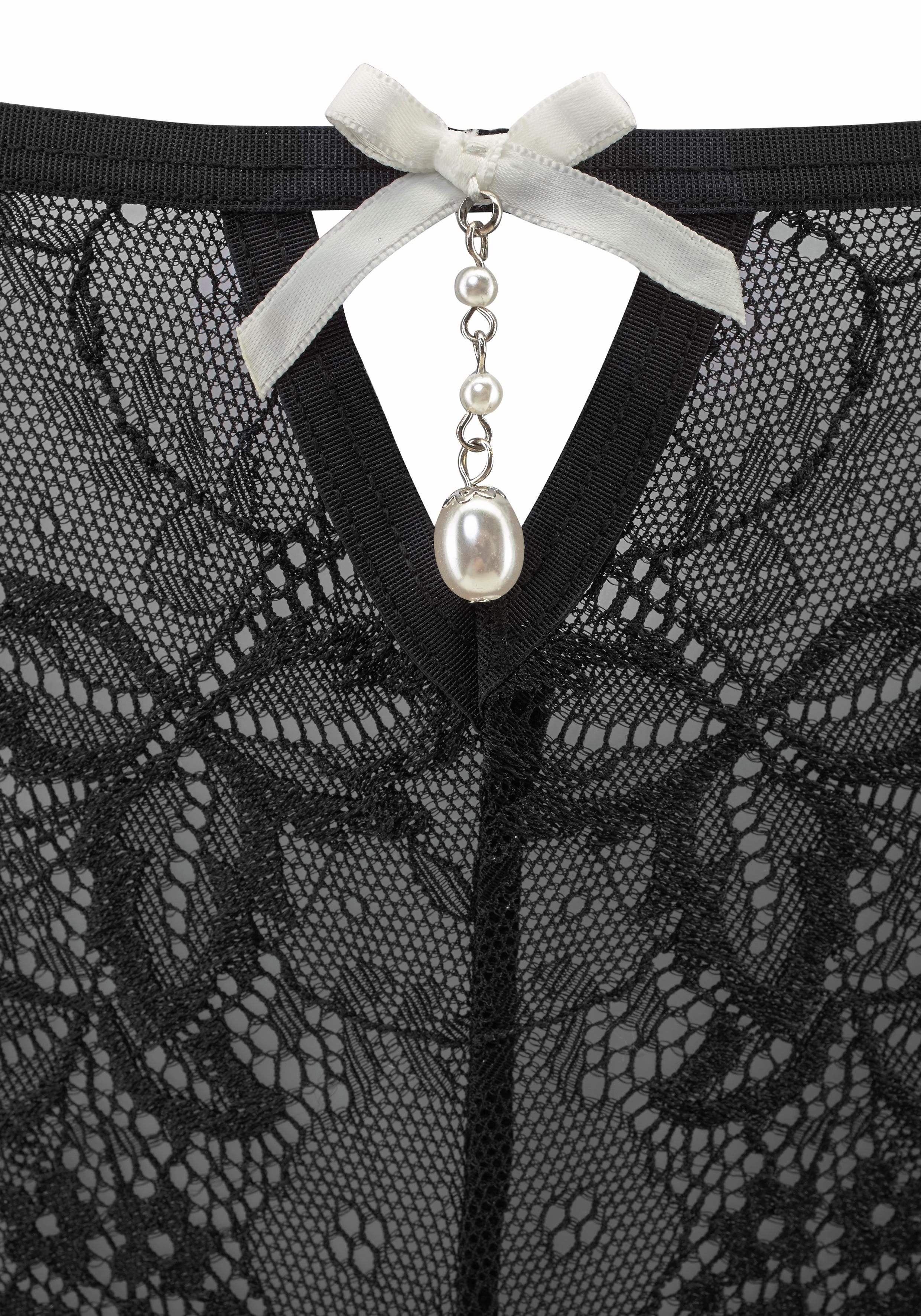 Lascana Rio-slip met elegante kralendetails