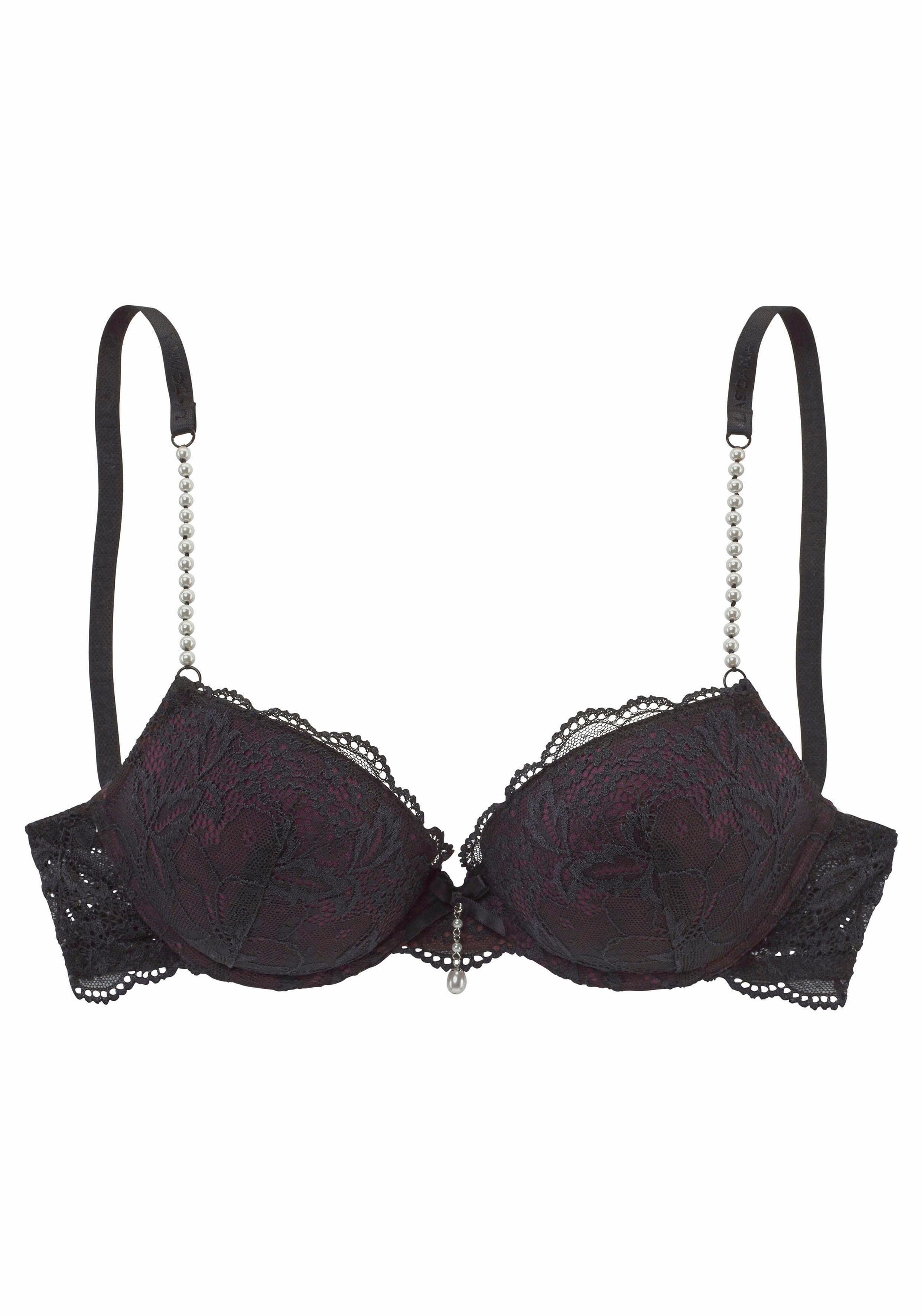 Lascana Push-up-bh met elegante kralendetails, sexy dessous