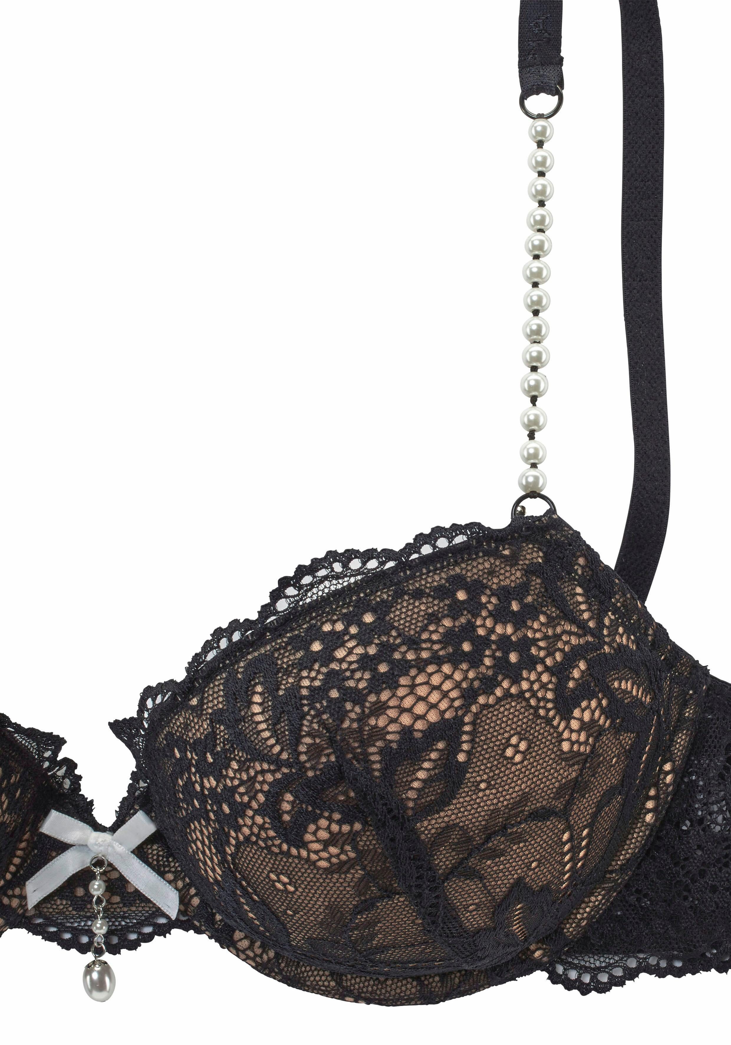 Lascana Push-up-bh met elegante kralendetails, sexy dessous