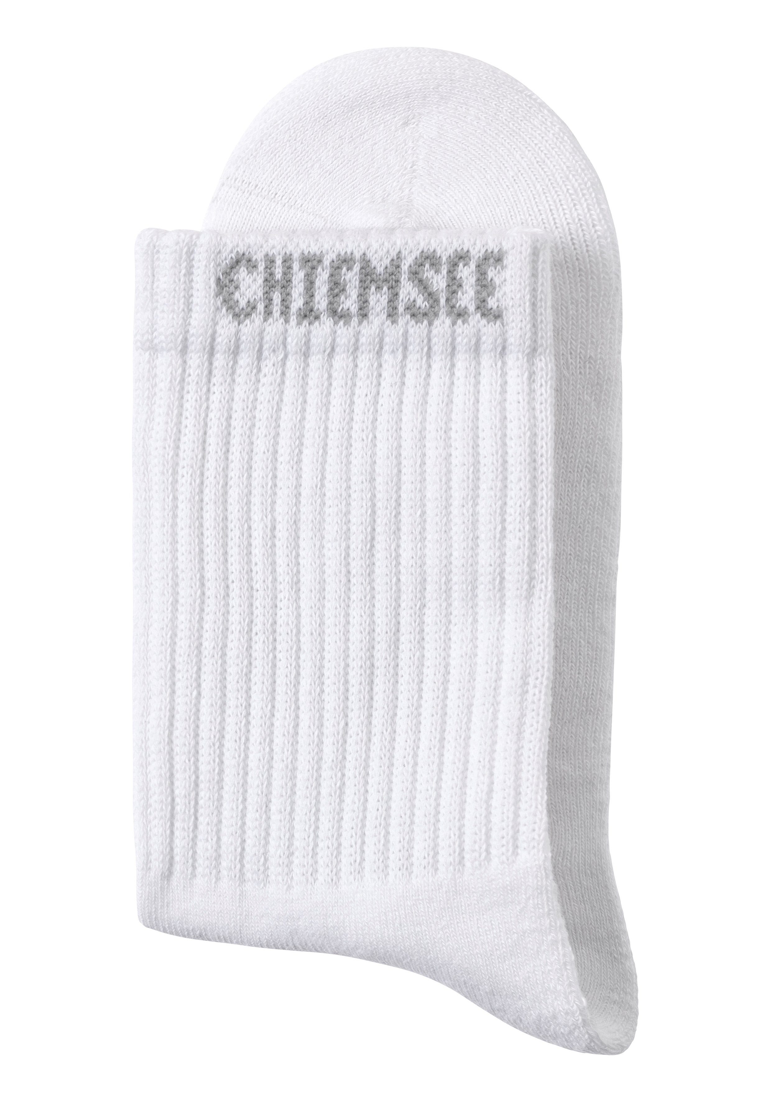 Chiemsee Tennissokken met gebreid merknamen (set, 6 paar)