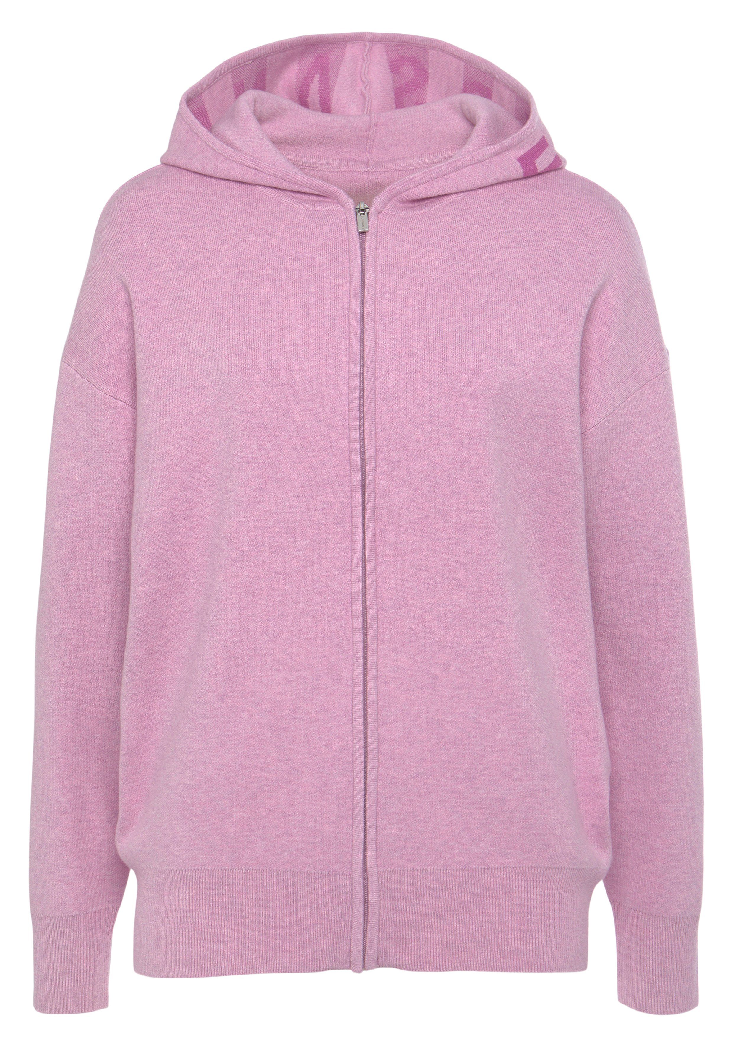 Elbsand Vest -lounge jas van hoogwaardige brei en geborduurd logo, loungewear