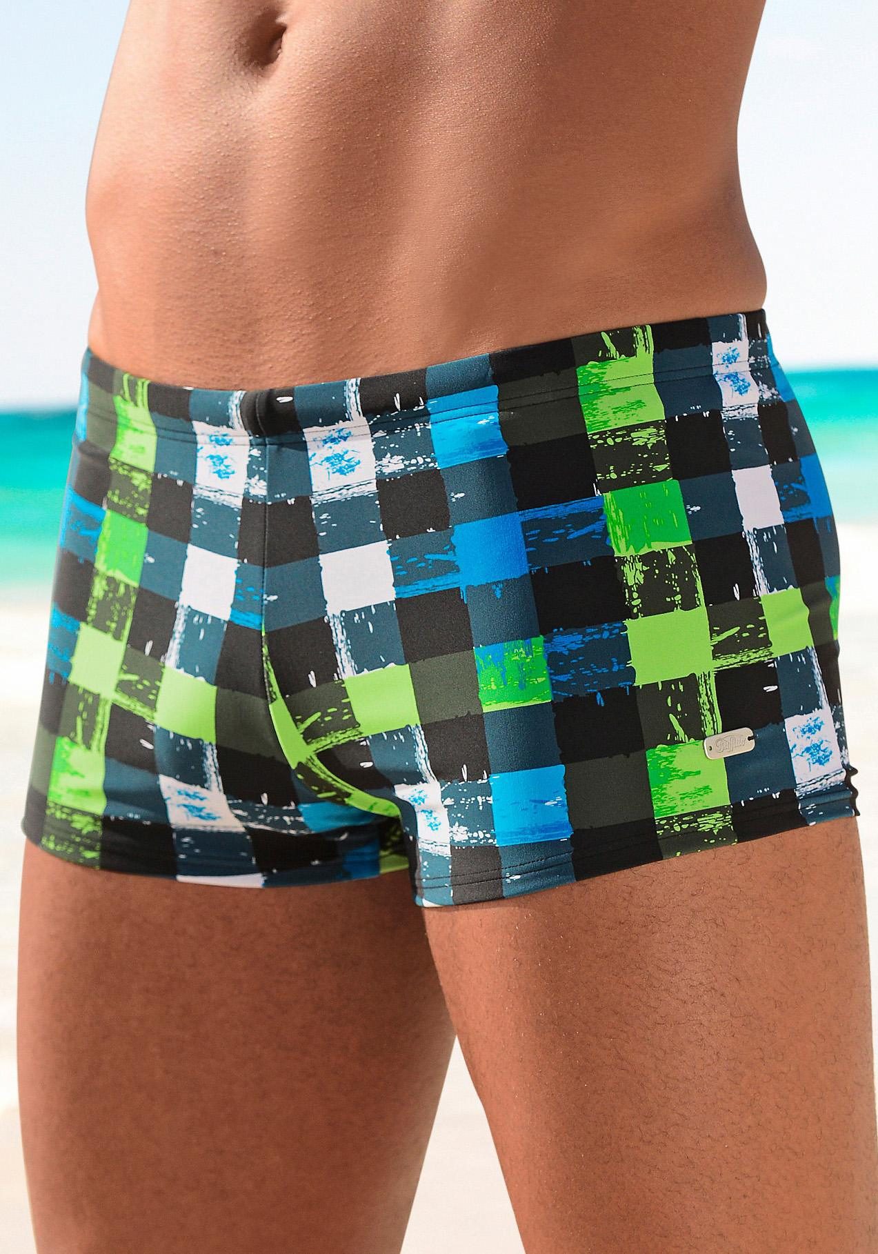 Buffalo Zwemboxer in trendy ruit-look