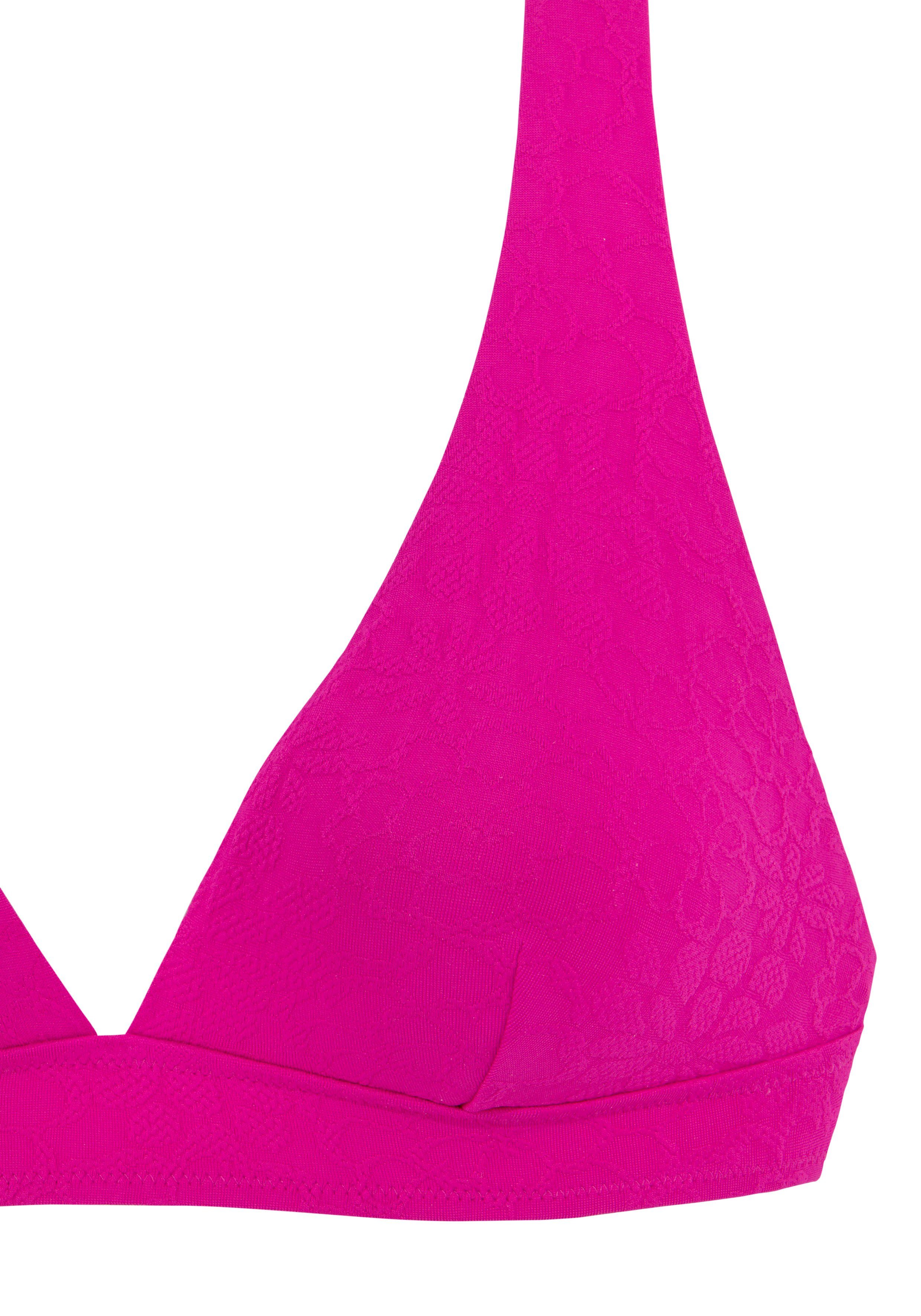 Buffalo Triangel-bikinitop Bubble met bloemige structuur