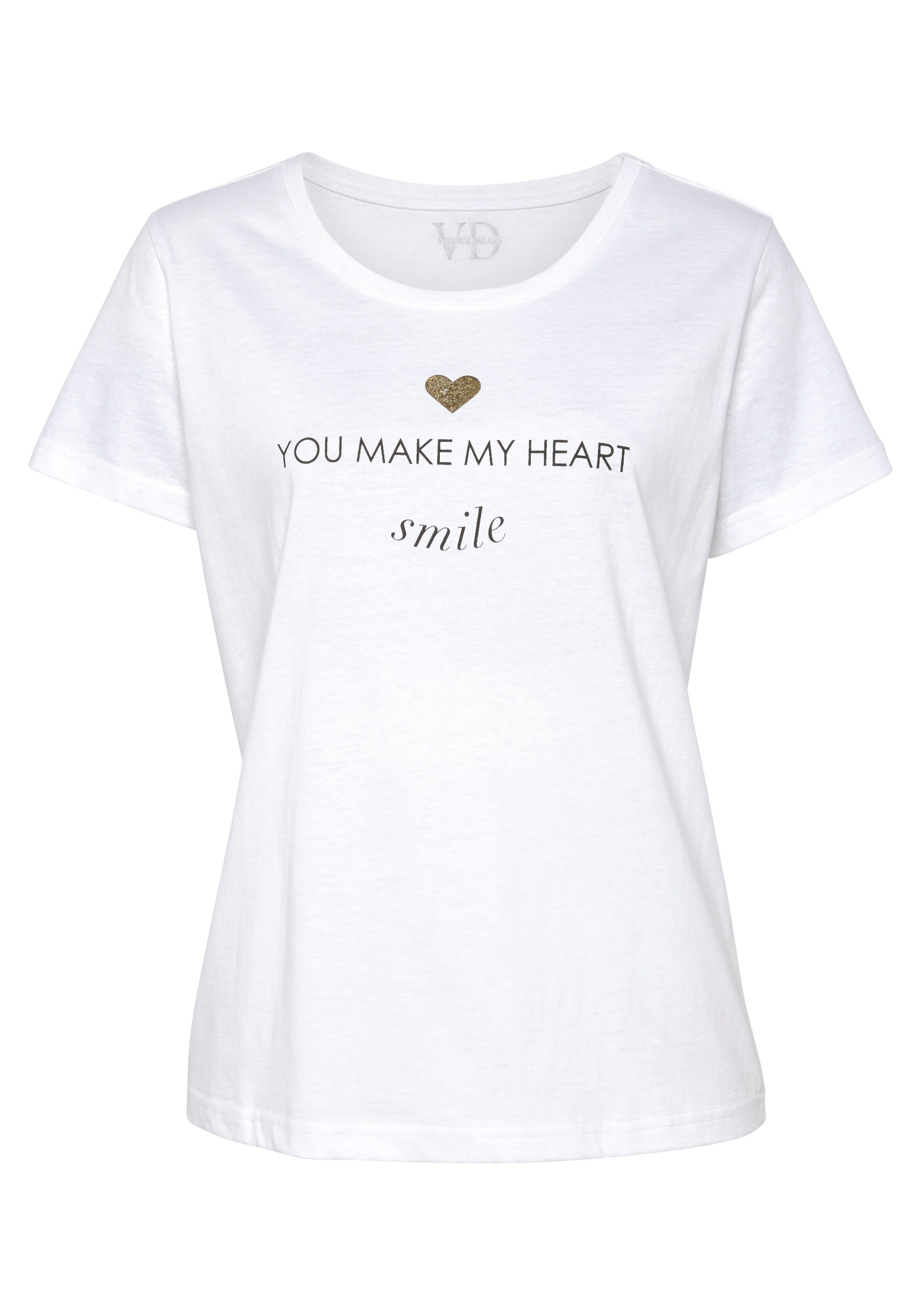 Vivance Dreams Pyjama top met foliedruk