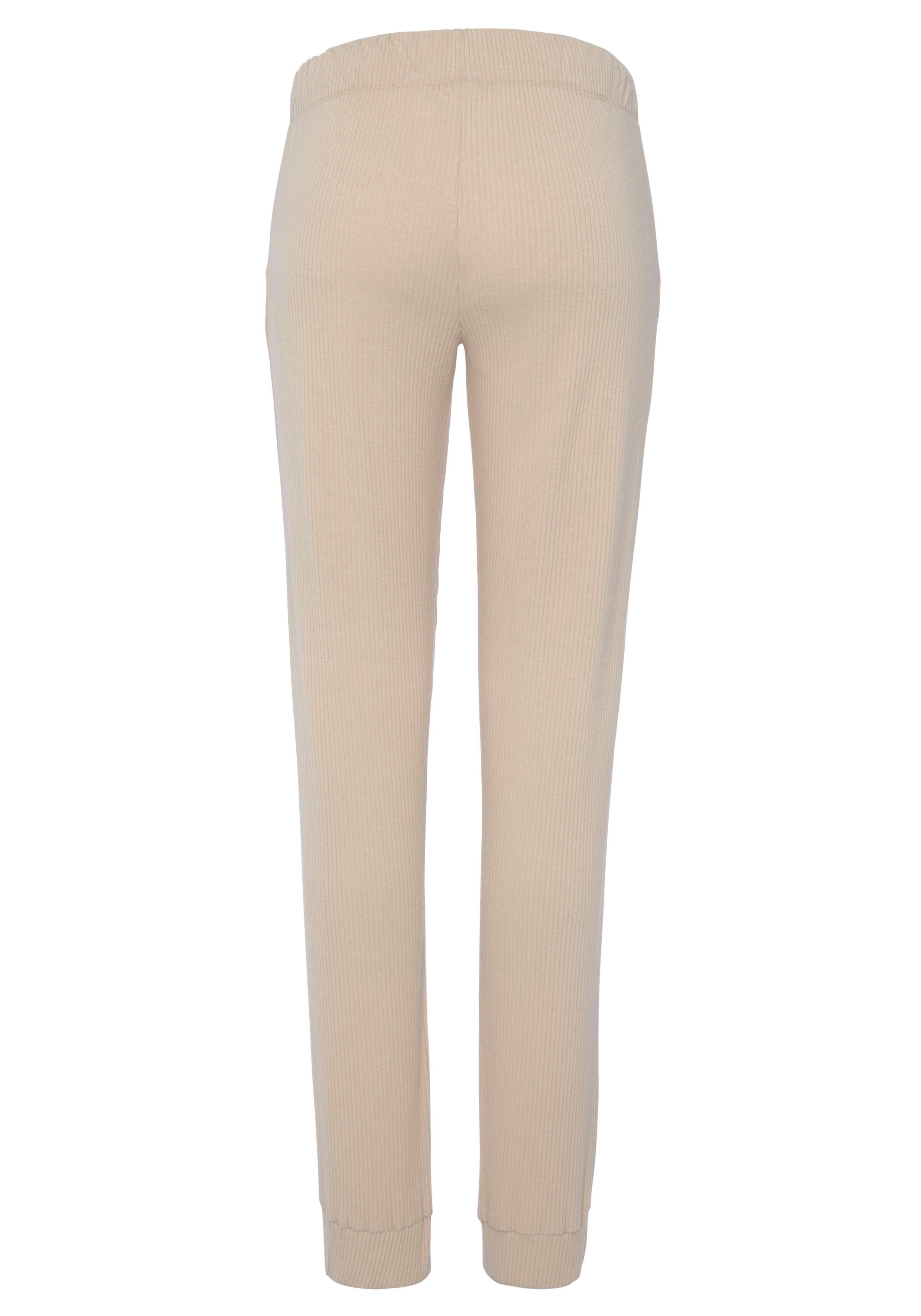 s.Oliver RED LABEL Beachwear Relaxbroek -broek in ribkwaliteit Sweatbroek van ribkwaliteit met insteekzakken, loungewear