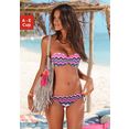 lascana bandeau-bikinitop pico met trendy zigzagmotief multicolor