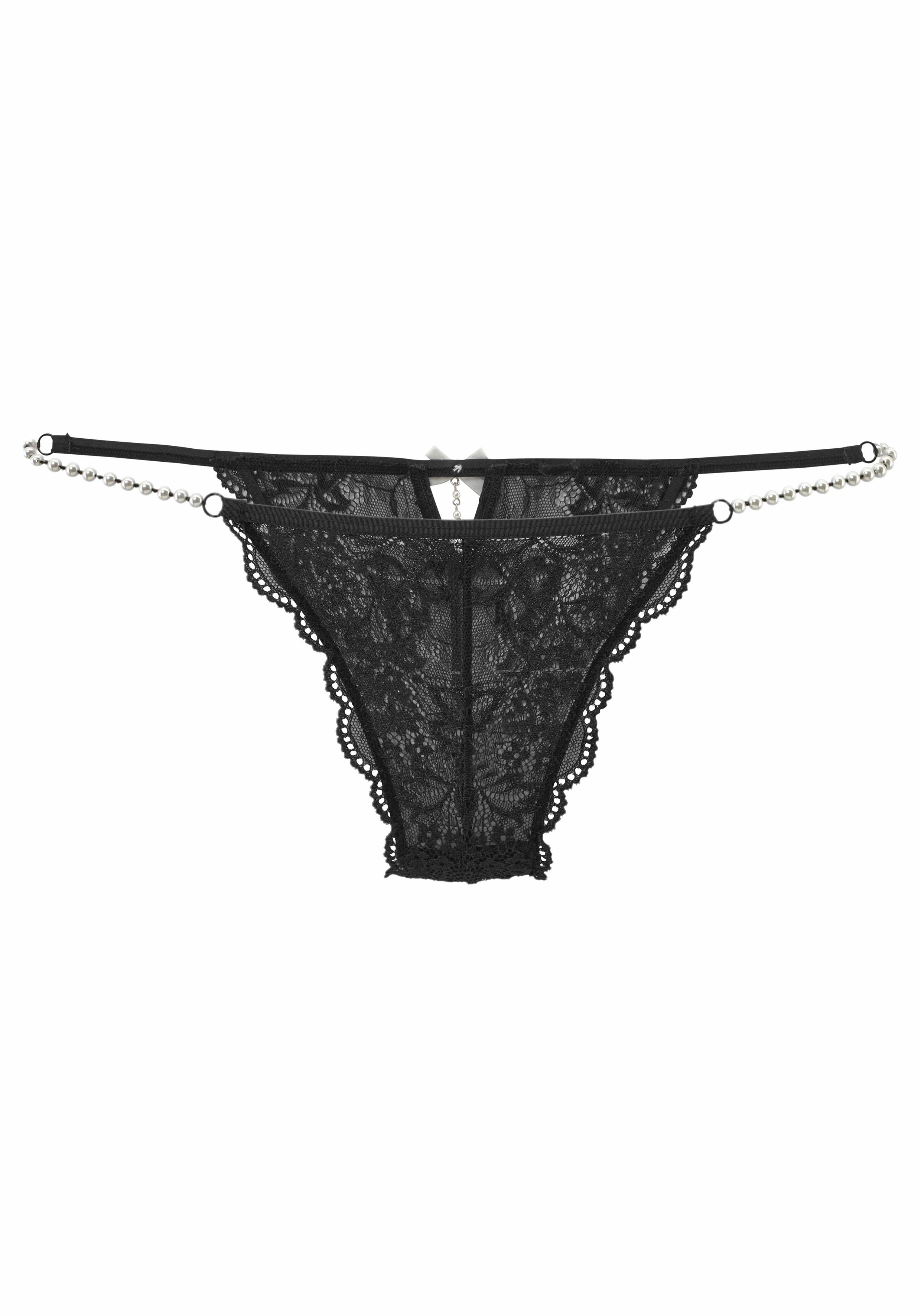Lascana Rio-slip met elegante kralendetails