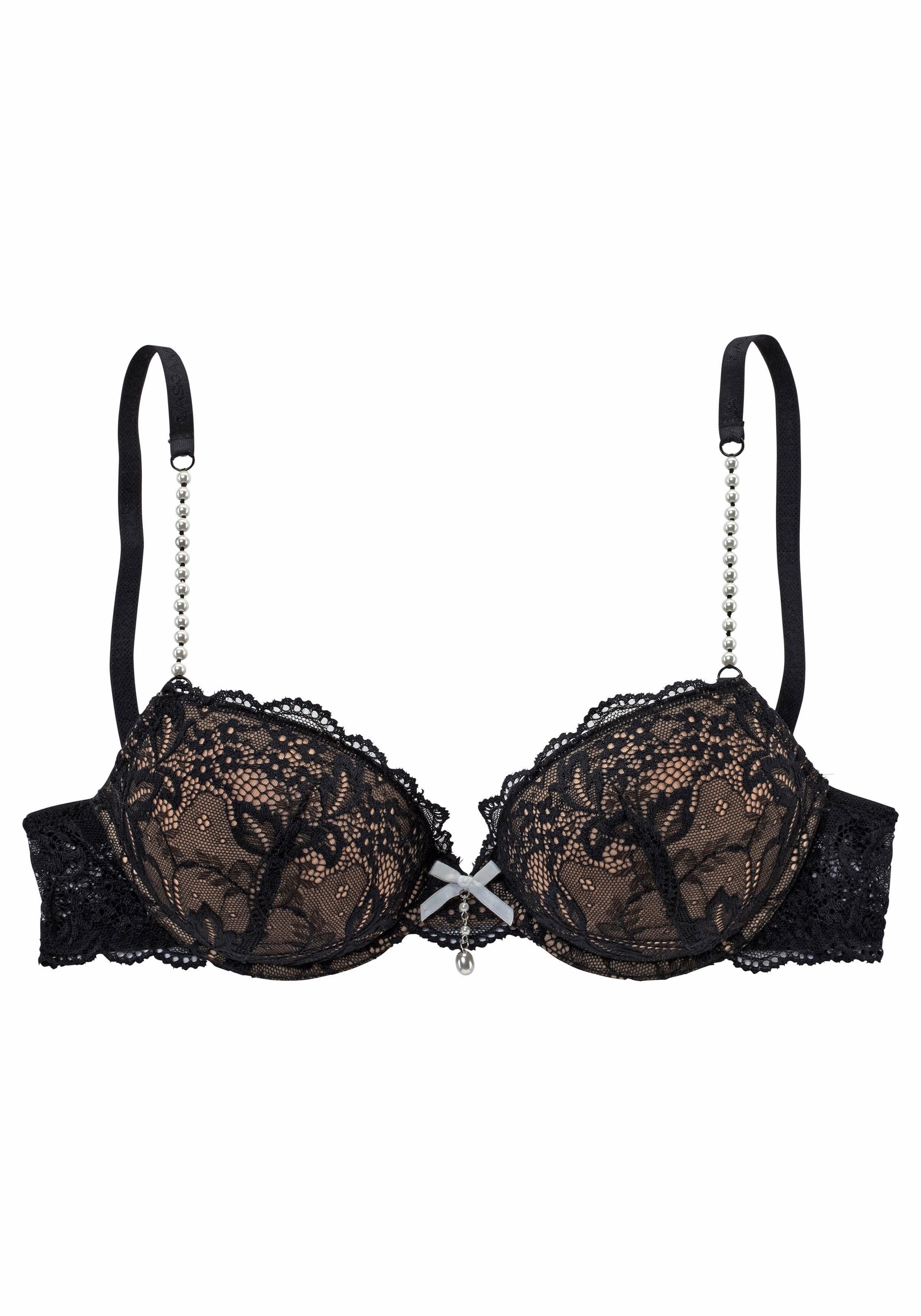 Lascana Push-up-bh met elegante kralendetails, sexy dessous