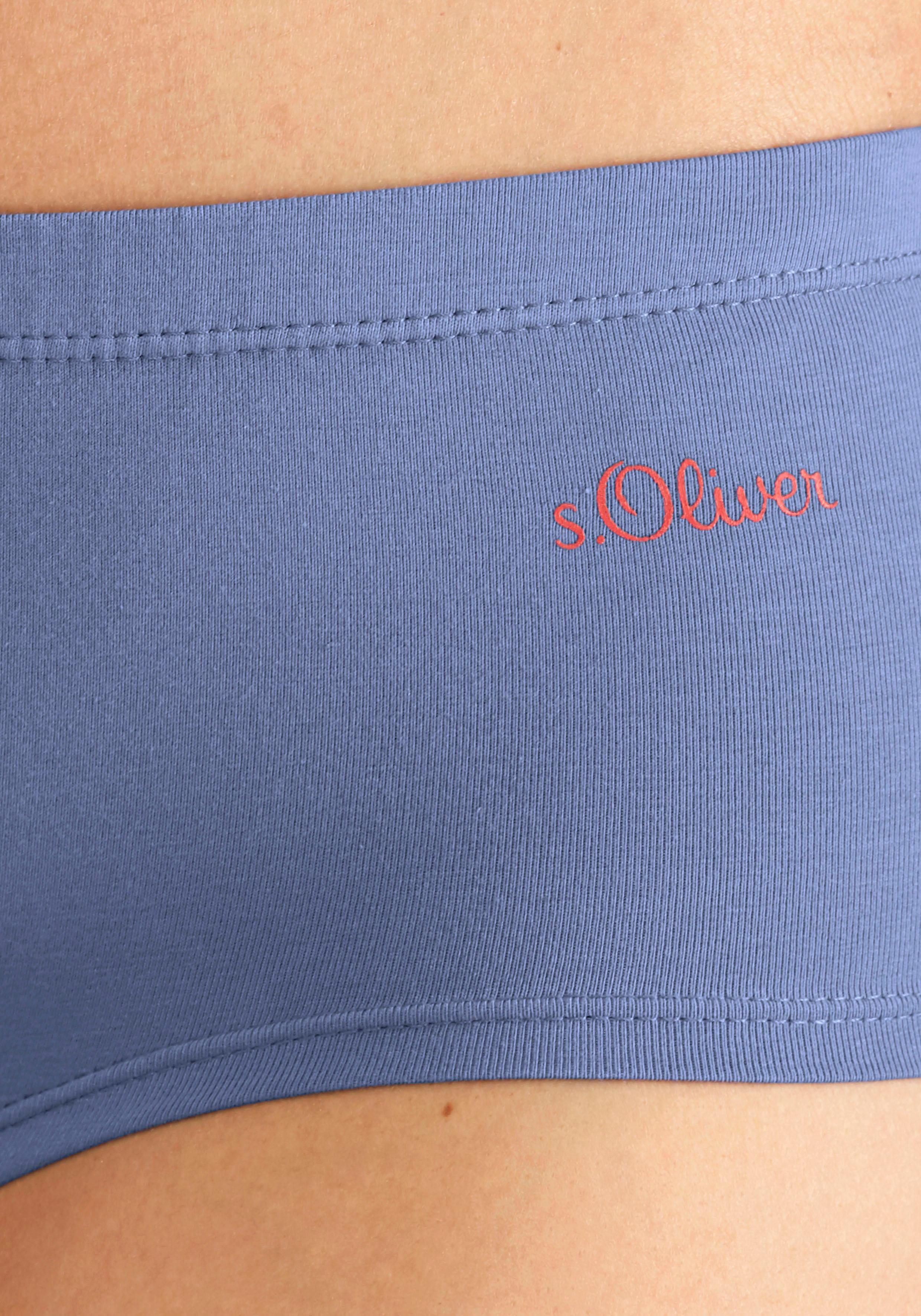 s.Oliver RED LABEL Beachwear Hipster elastische katoenkwaliteit (3 stuks)