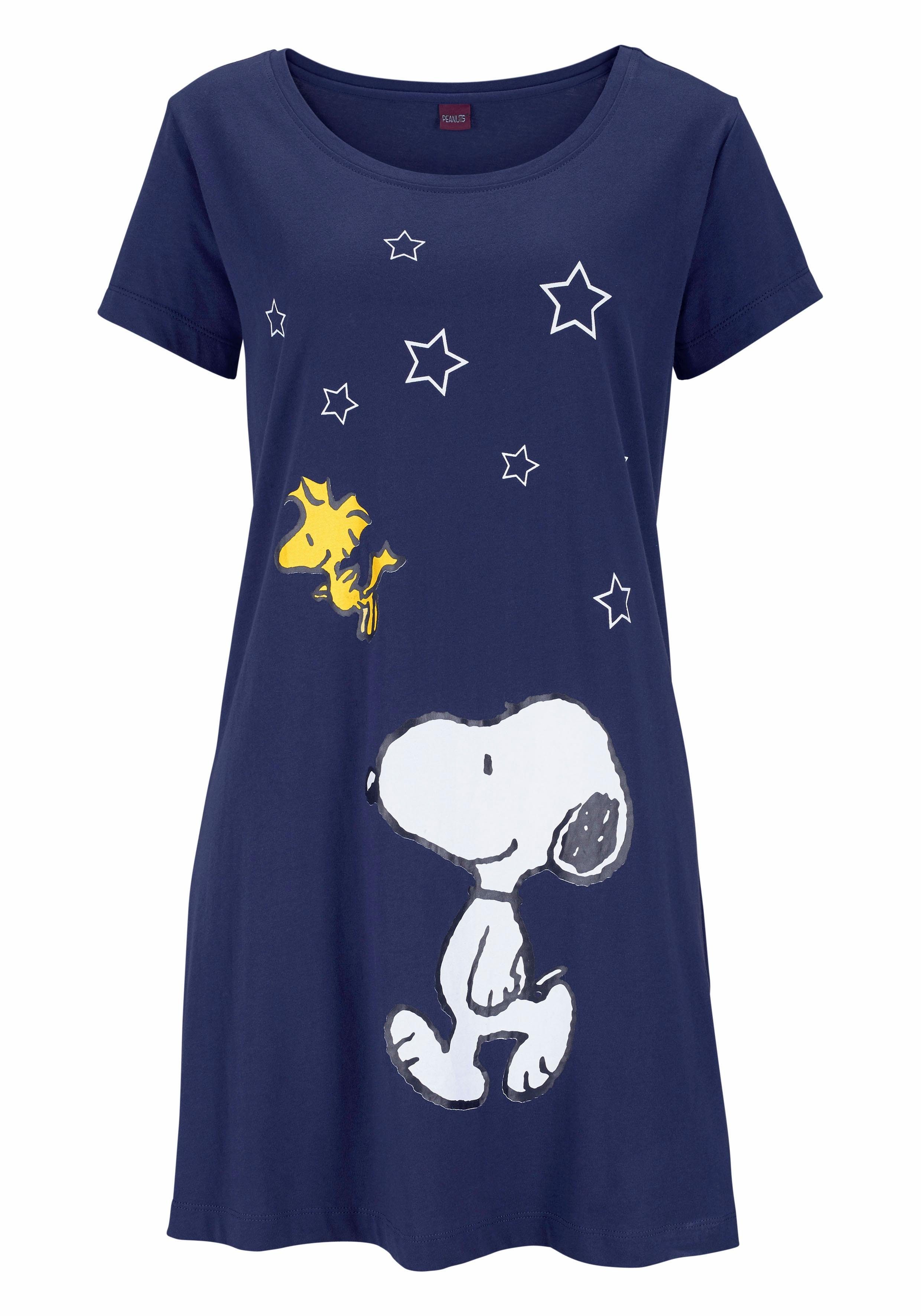 Peanuts Nachthemd met snoopy-print in minilengte