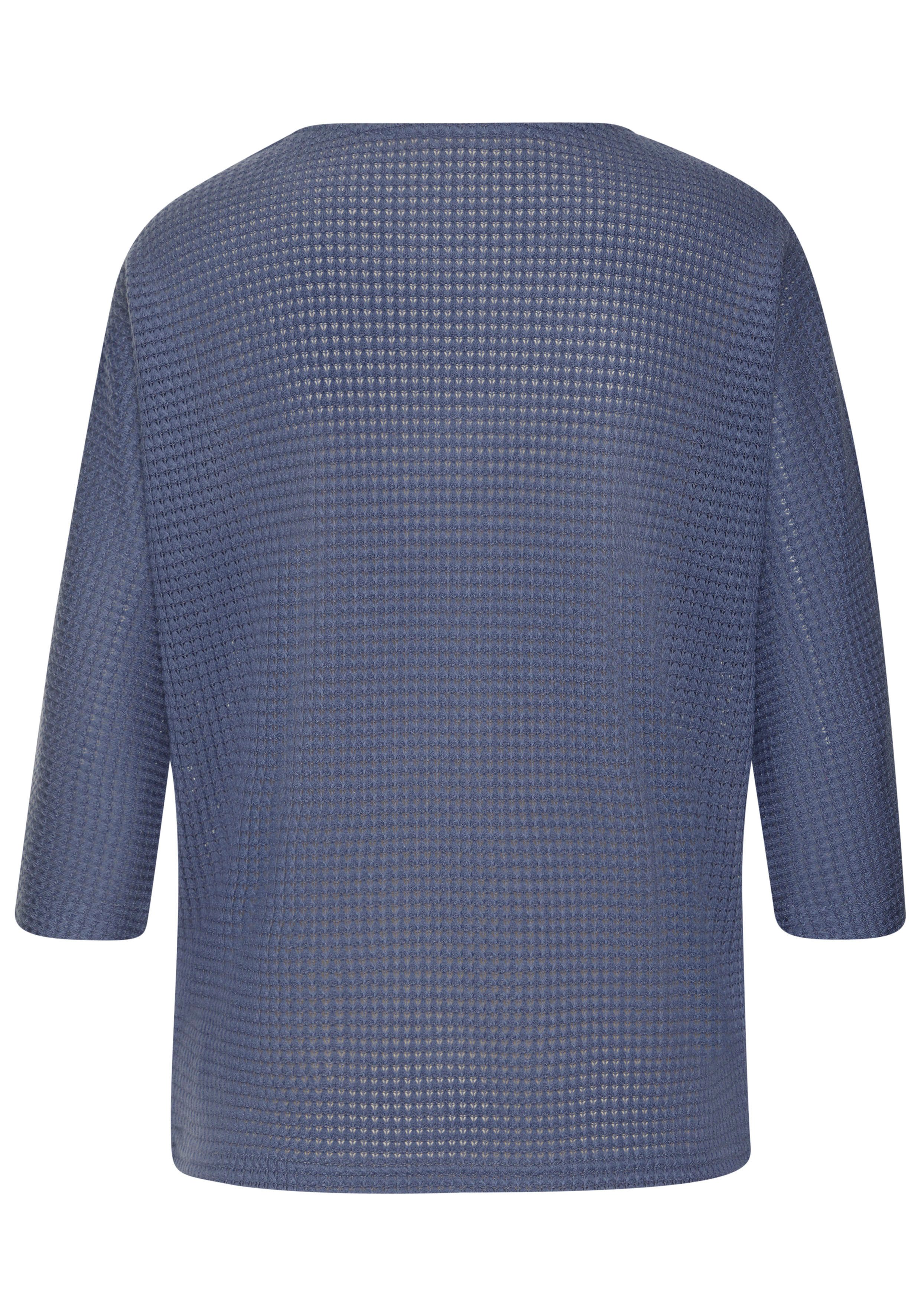 Vivance Shirt met lange mouwen Met modieuze wafelstructuur van kreukvrije breikwaliteit
