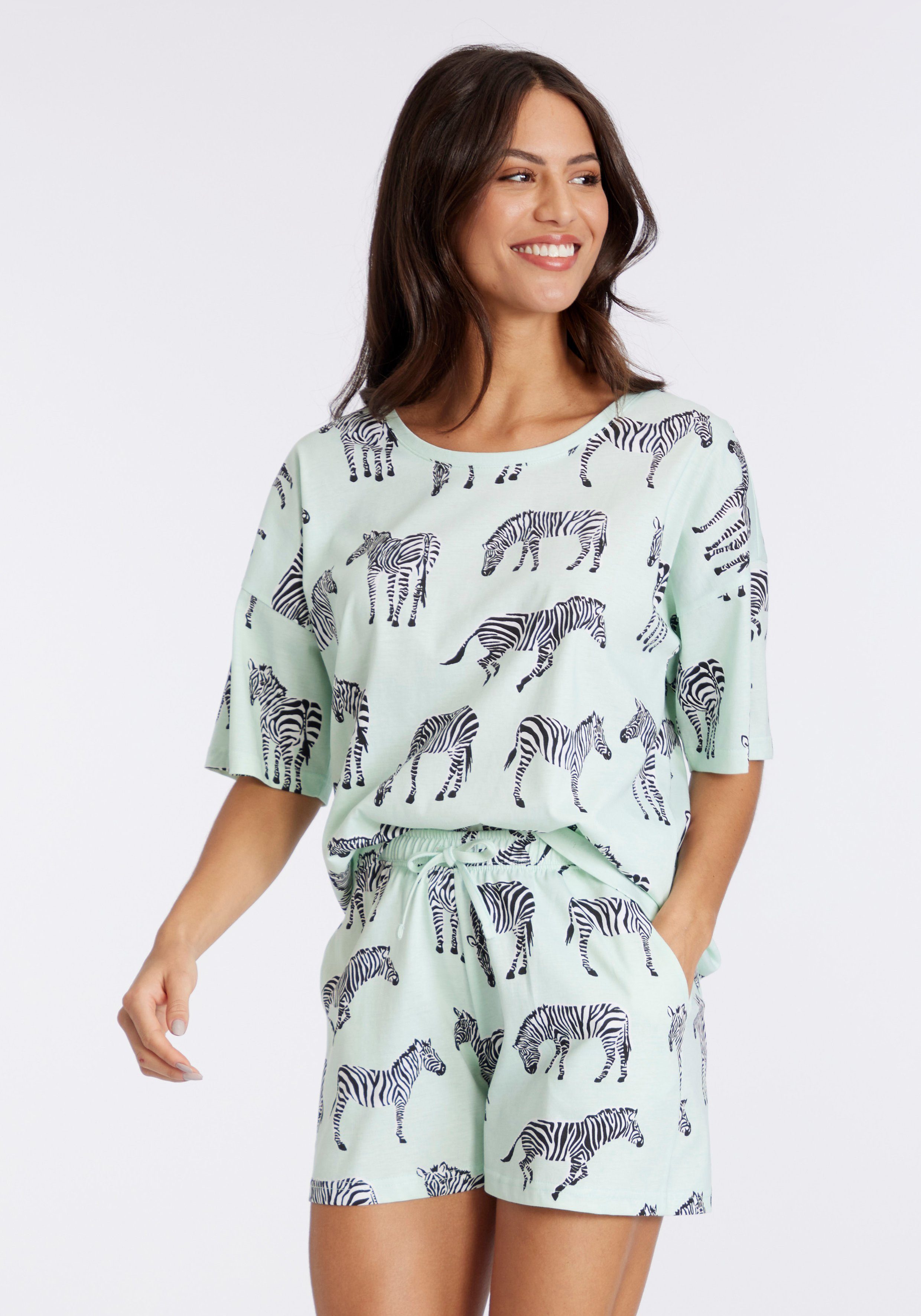 Vivance Dreams Shortama mt animal alloverprint (2-delig)