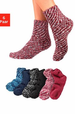 lavana wellness-sokken in pluiskwaliteit (6 paar) multicolor