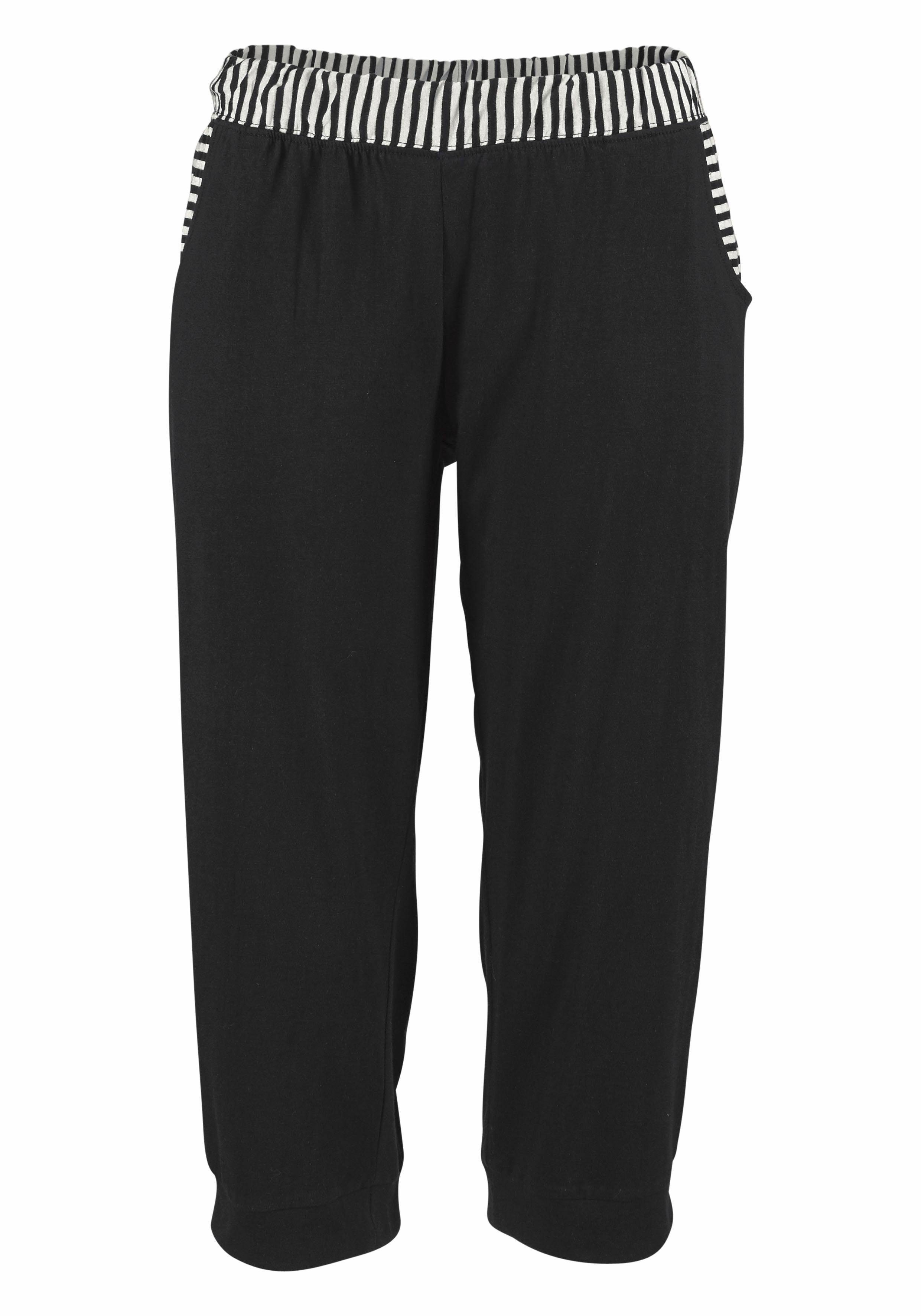 H.I.S Capripyjama met gestreept t-shirt en casual broek (2-delig, 1 stuk)