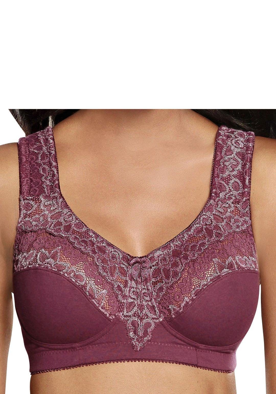 Petite fleur Steun-bh zonder beugels, met elegante kant, basic dessous (Set van 2)