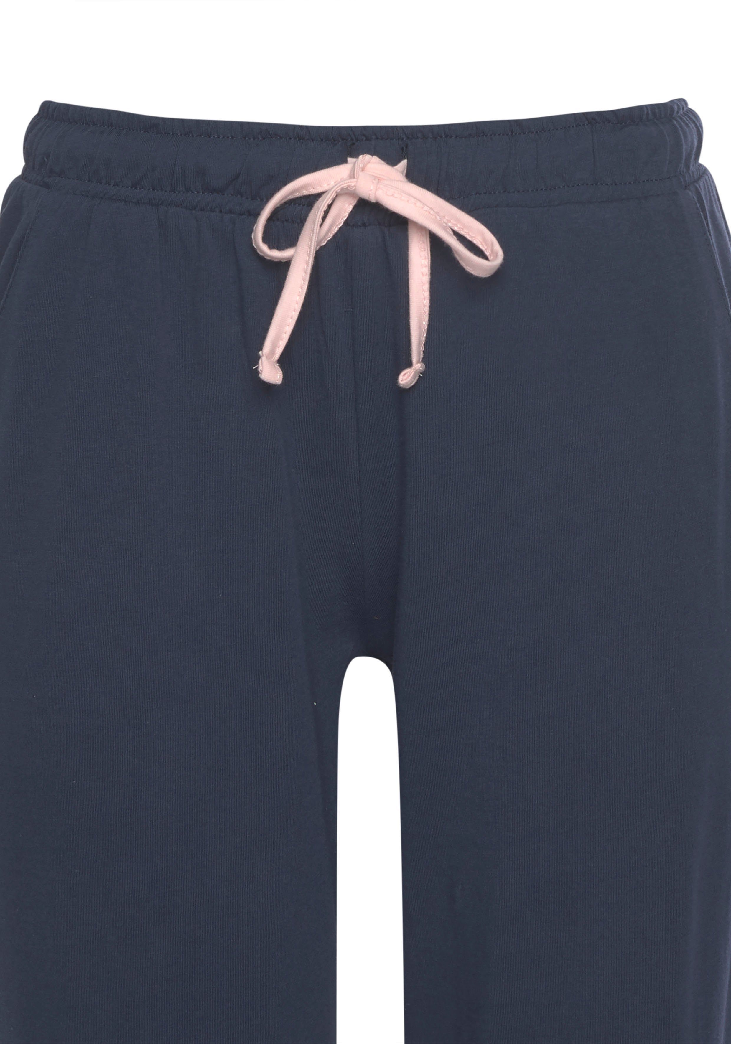 KangaROOS Pyjama met contrastkleurige raglanmouwen (2-delig, 1 stuk)
