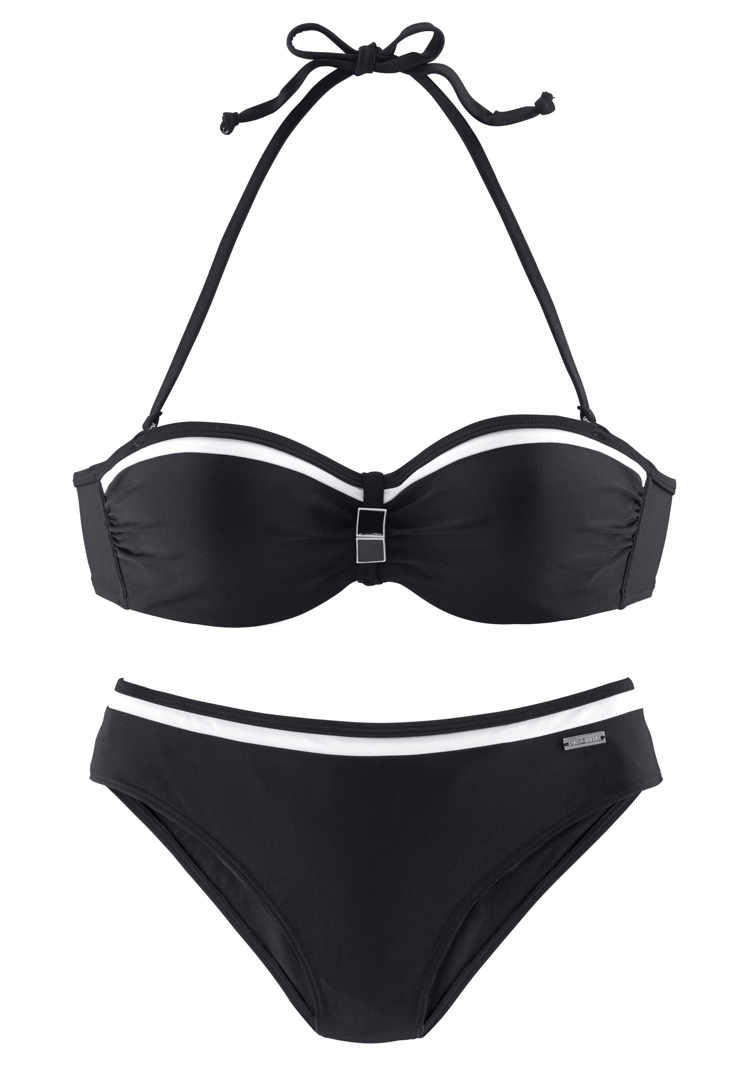 Lascana Beugelbikini in bandeaumodel met contrastdetails