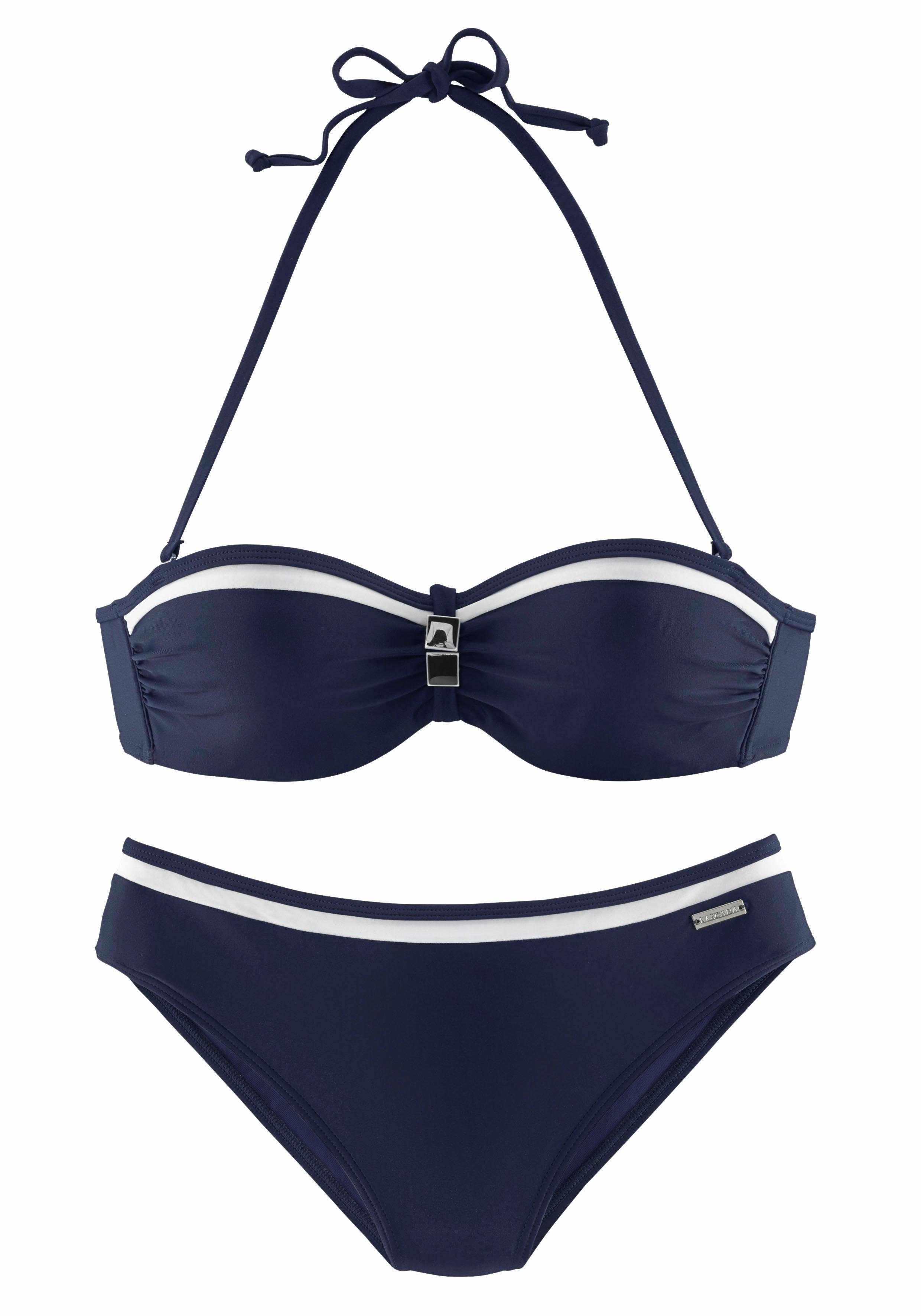 Lascana Beugelbikini in bandeaumodel met contrastdetails