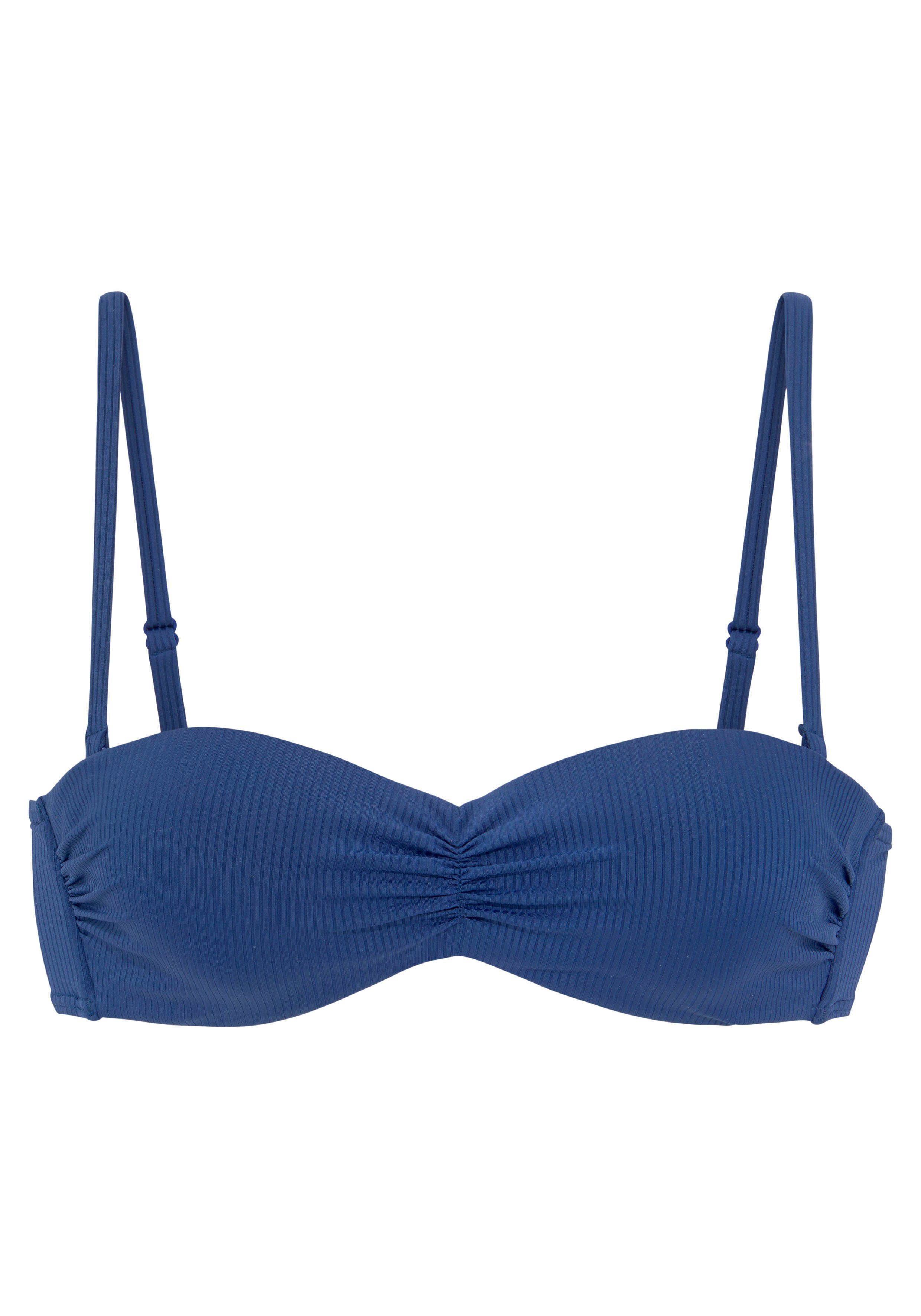 Venice Beach Bandeau-bikinitop Lucky van geribbelde structuurstof