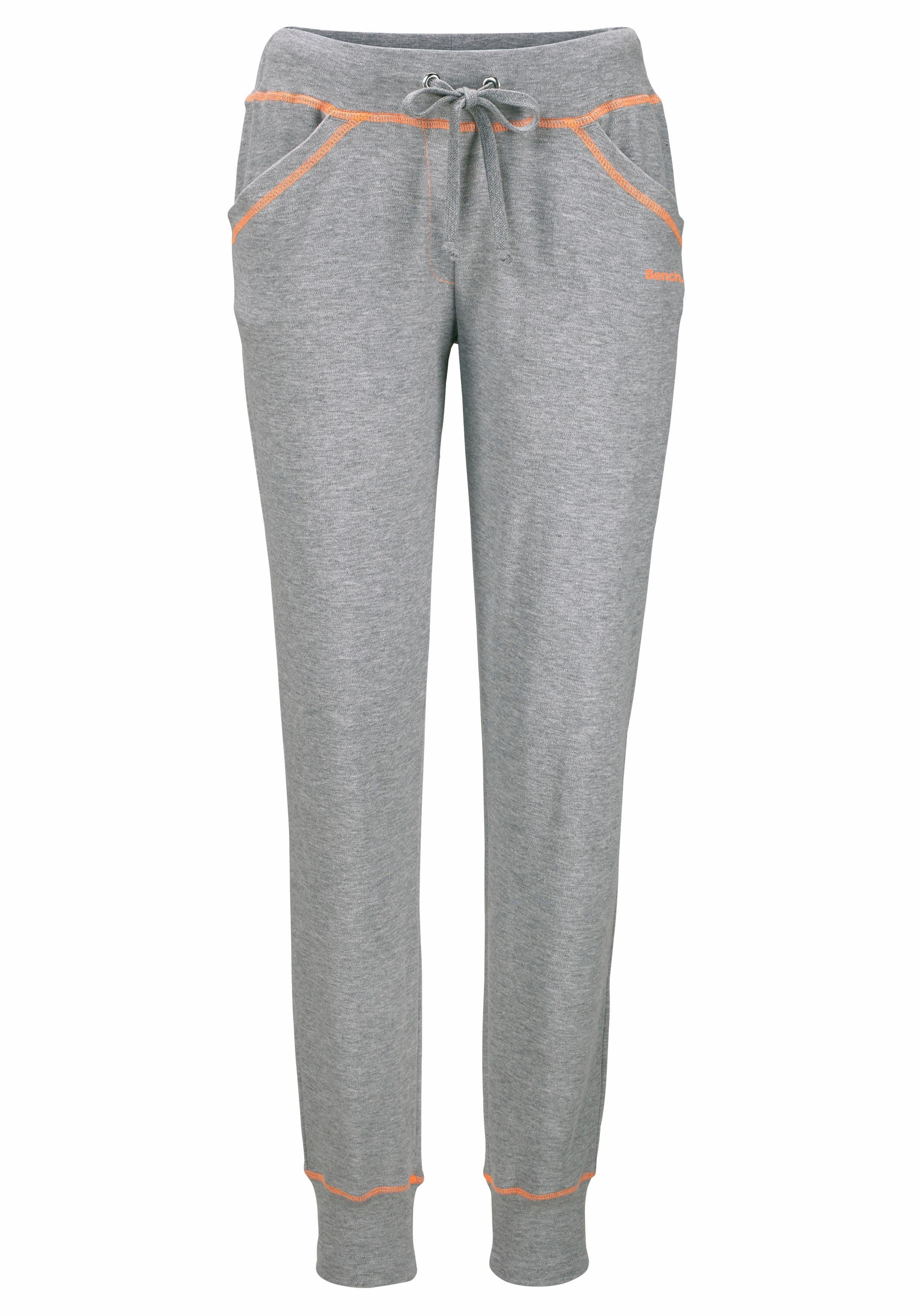 Bench. Loungewear Relaxbroek met contrasterende naden, loungewear lounge broeken maat 44/46 grijs