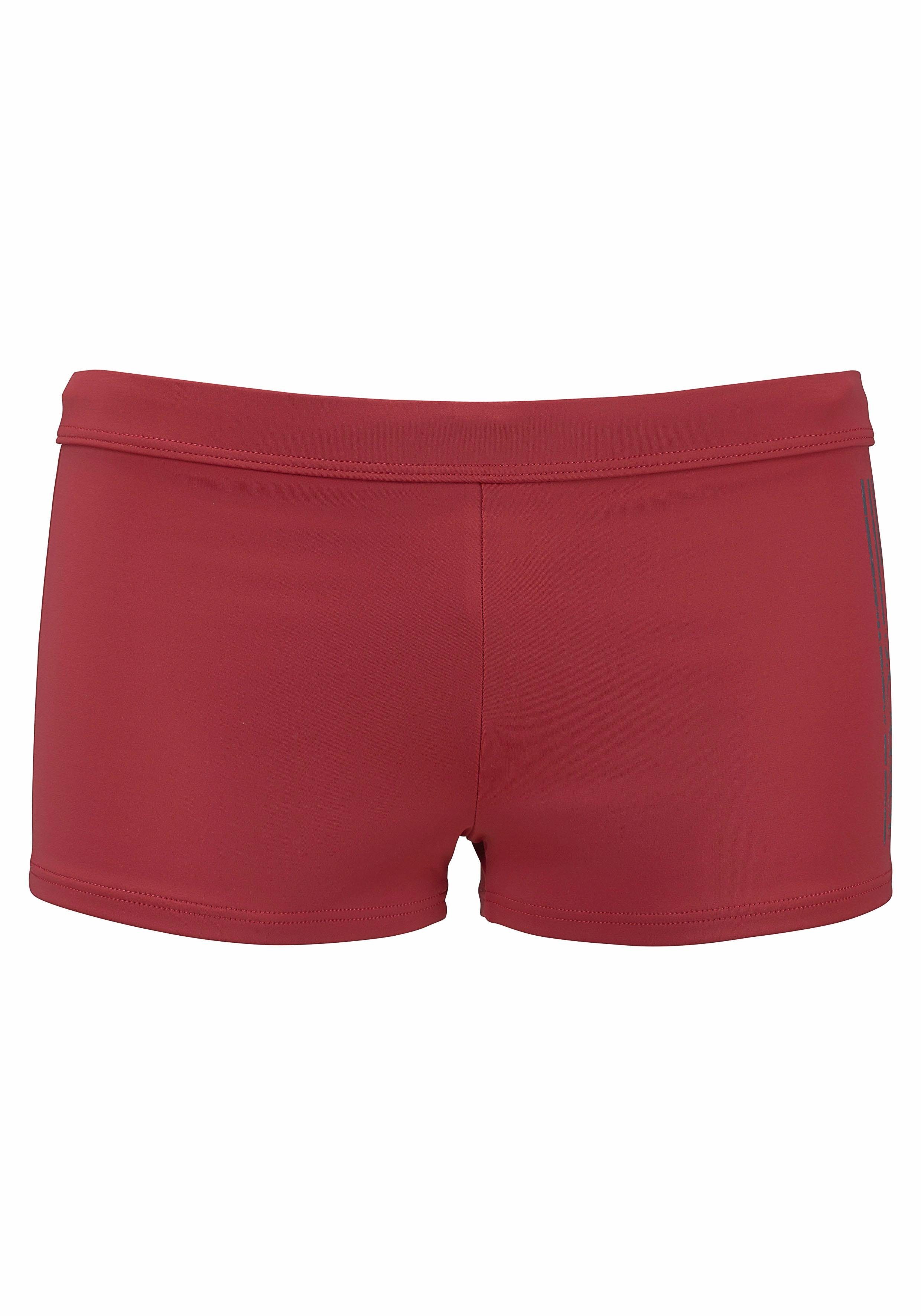 s.Oliver RED LABEL Beachwear Zwemboxer met logo-opschrift in een coole used look