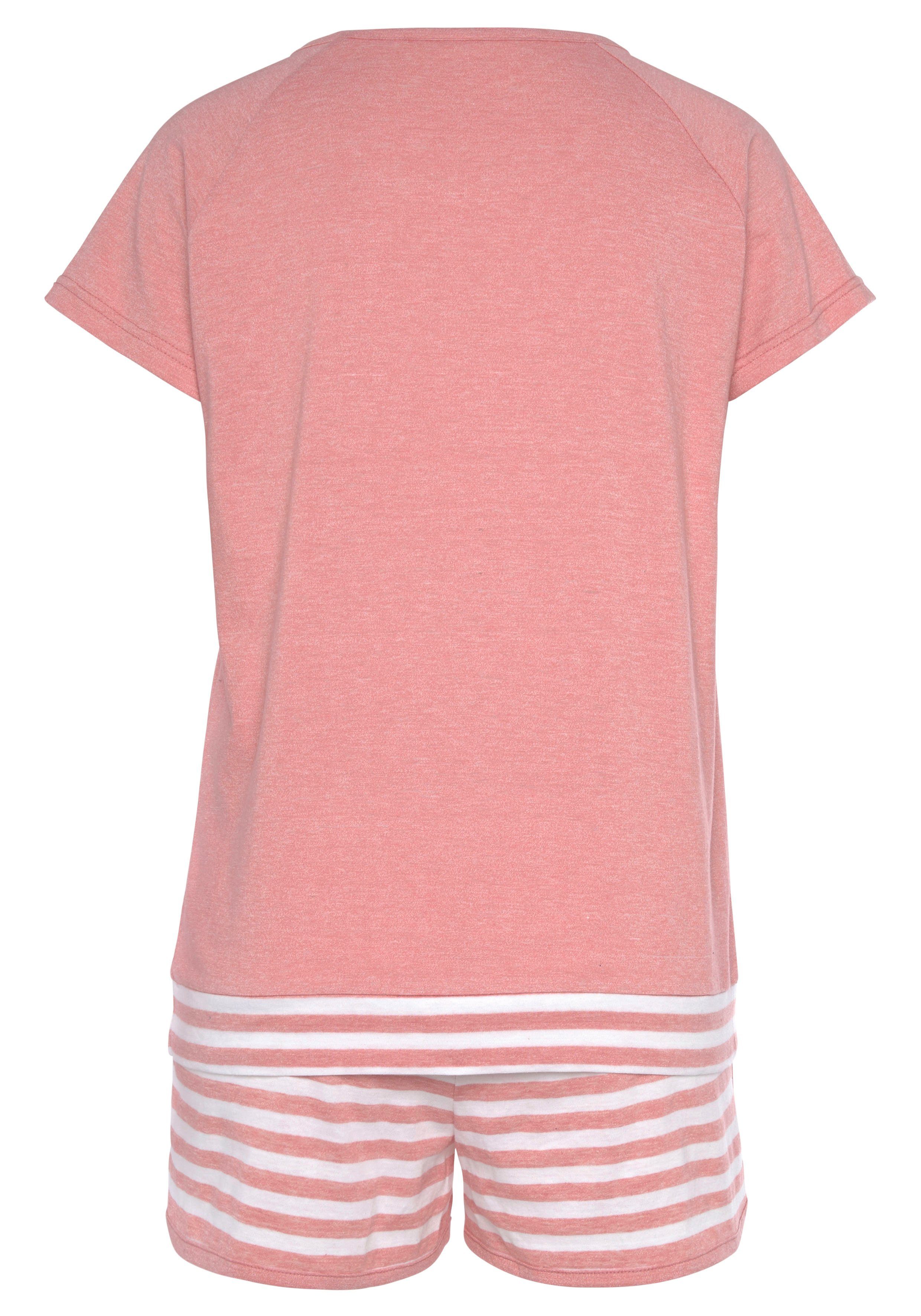 Vivance Dreams Shortama met strepen-details (2-delig)