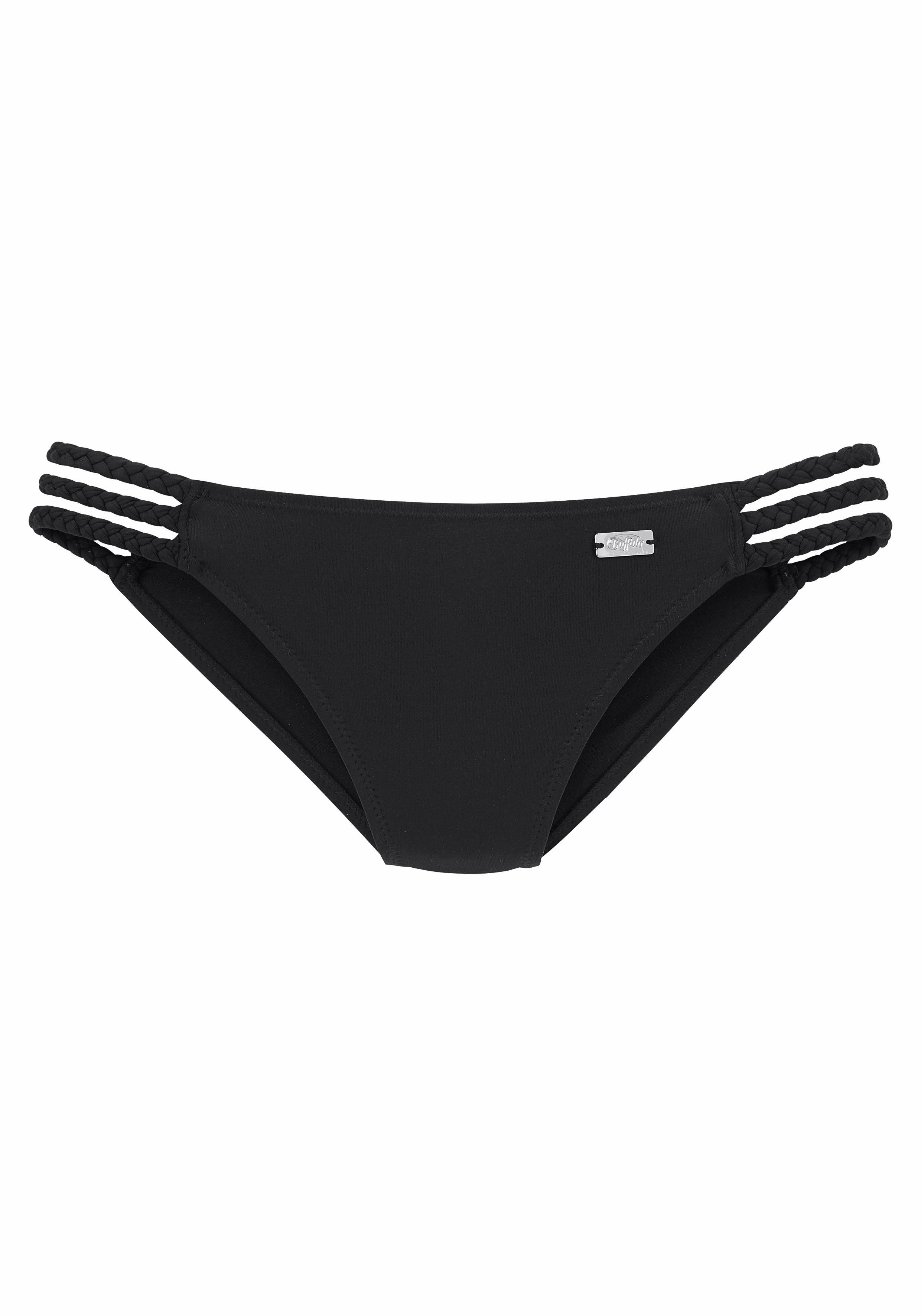 Buffalo Bikinibroekje Happy met gevlochten bandjes bikini broekjes maat 36 zwart
