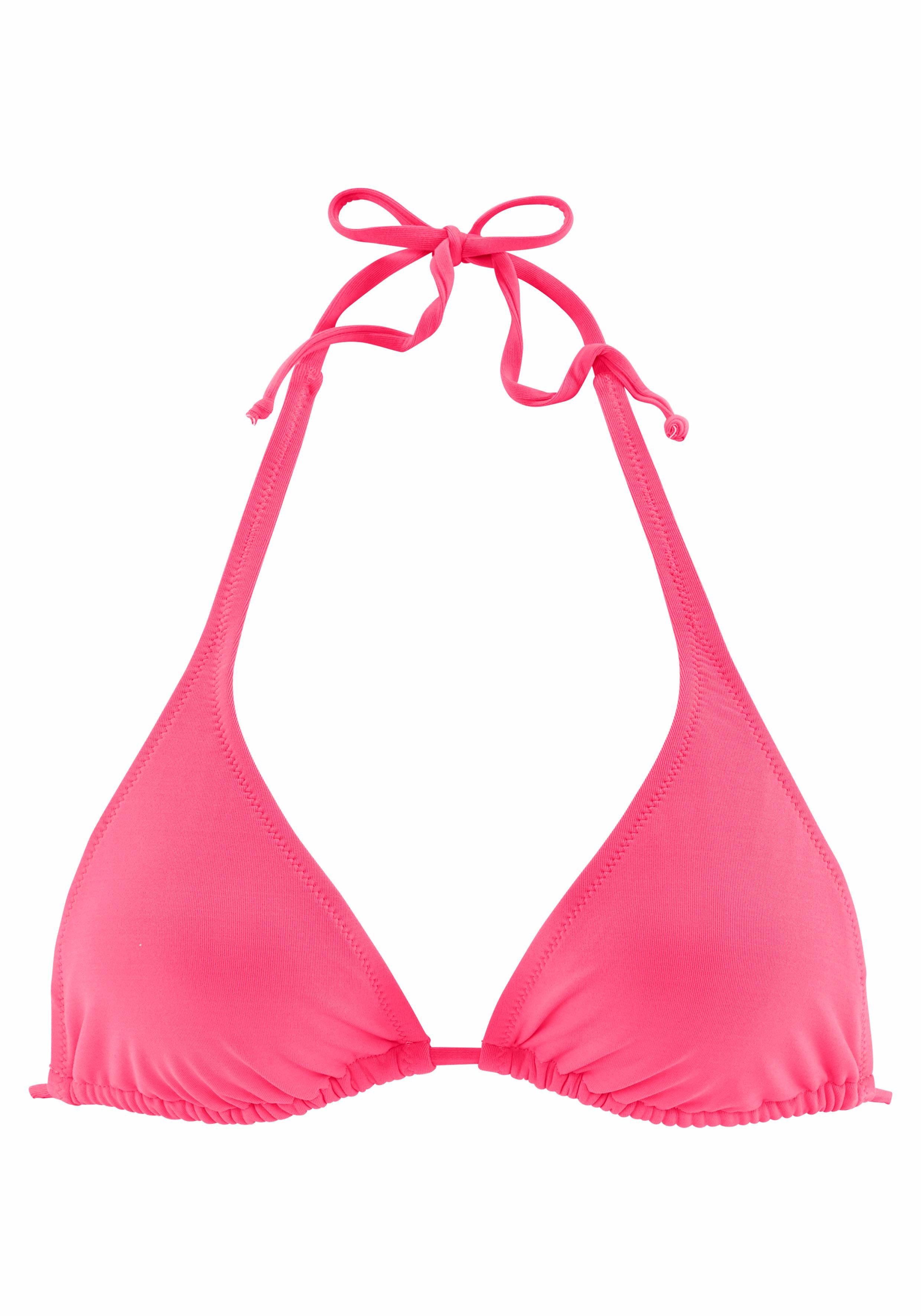 buffalo triangel-bikinitop happy in eenvoudig design roze