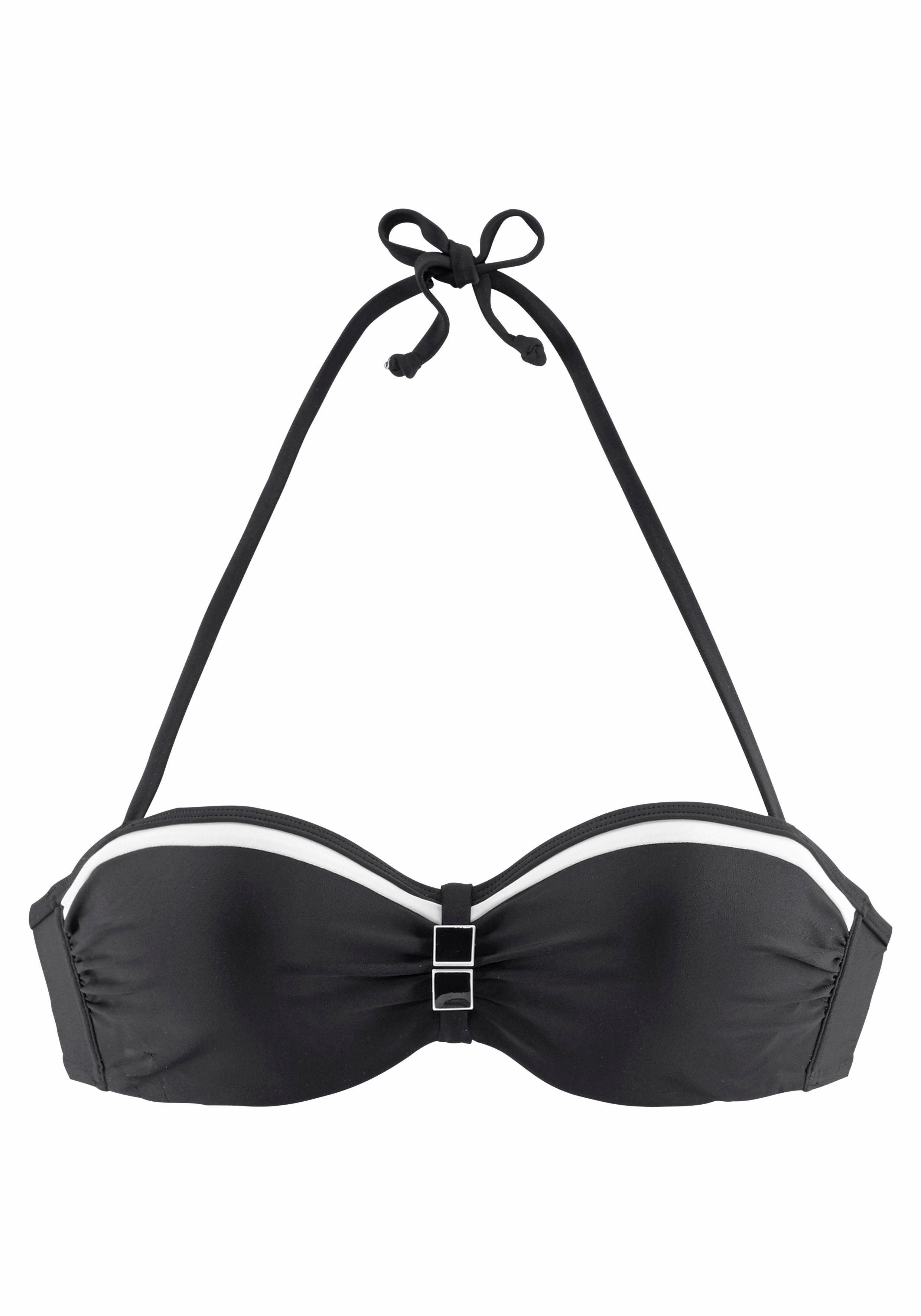 Lascana Beugelbikini in bandeaumodel met contrastdetails