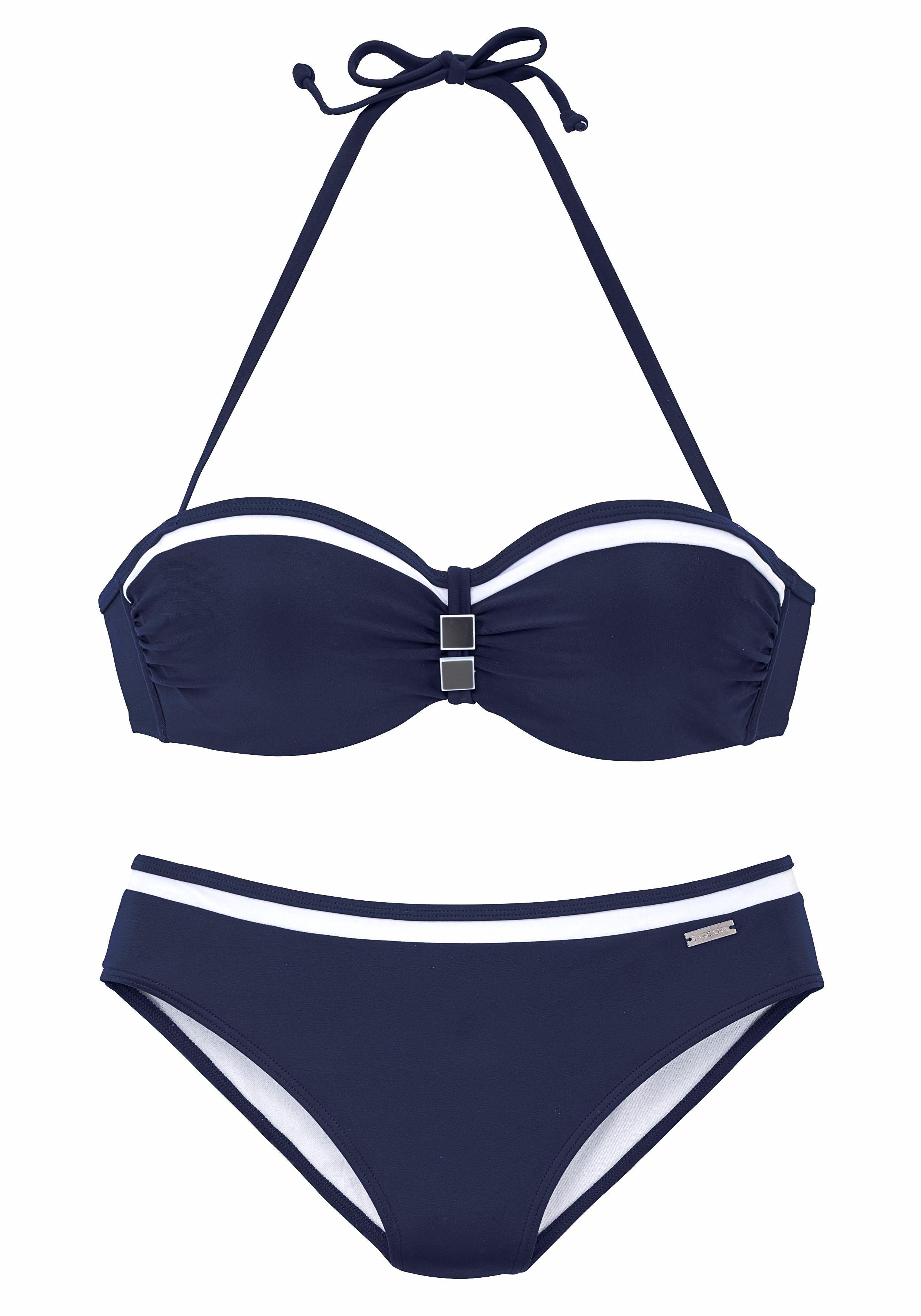 Lascana Beugelbikini in bandeaumodel met contrastdetails