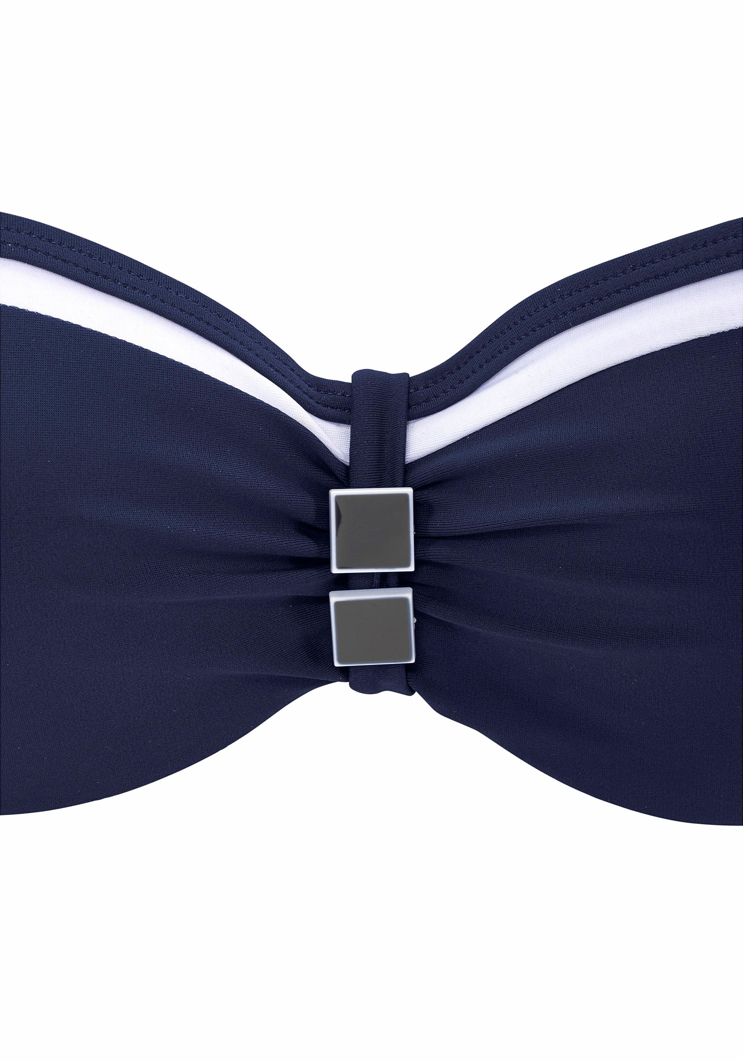 Lascana Beugelbikini in bandeaumodel met contrastdetails