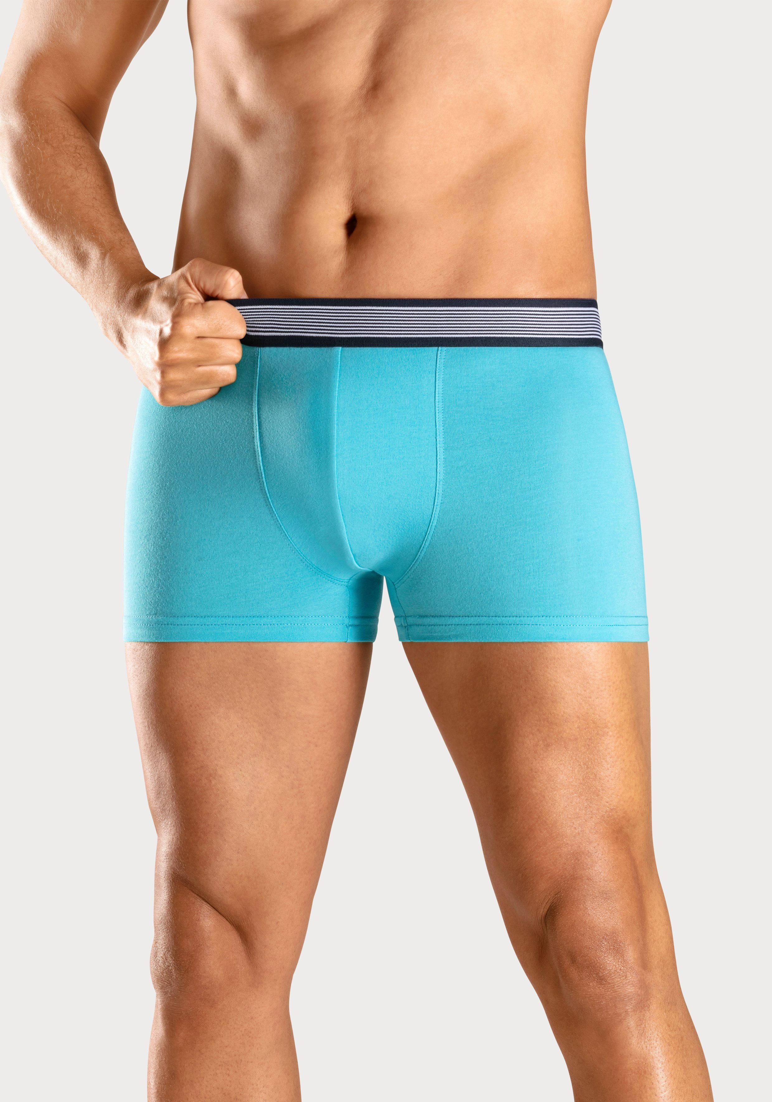 H.I.S Boxershort voor heren met gestreepte weefband (set, 4 stuks)