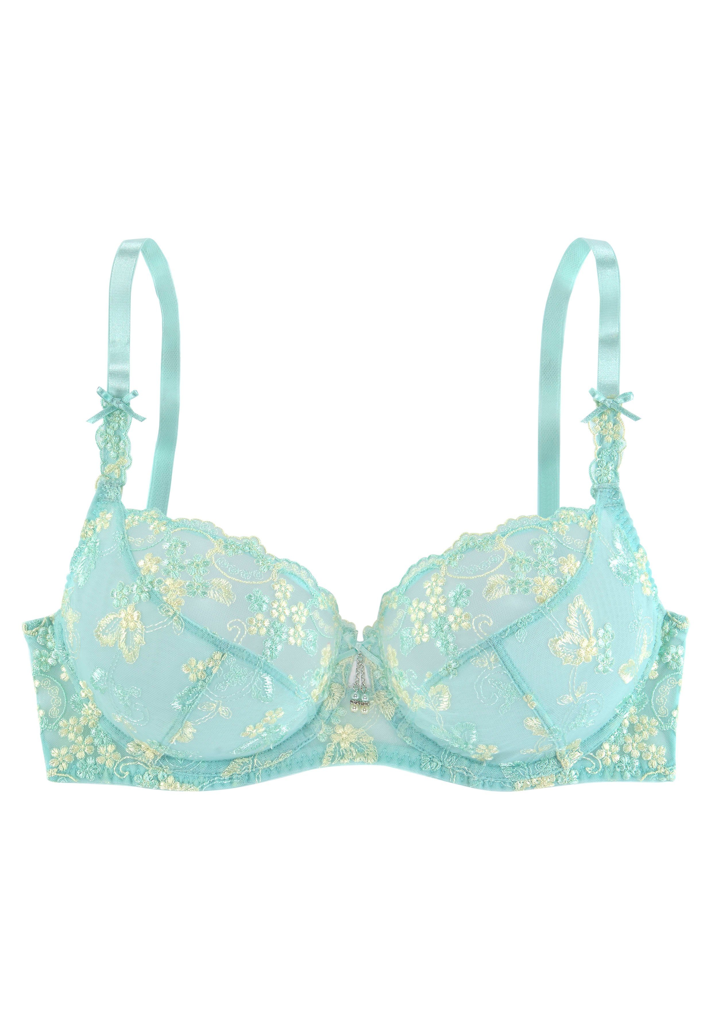 Lascana Beugel-bh met transparant geborduurd kant, dessous