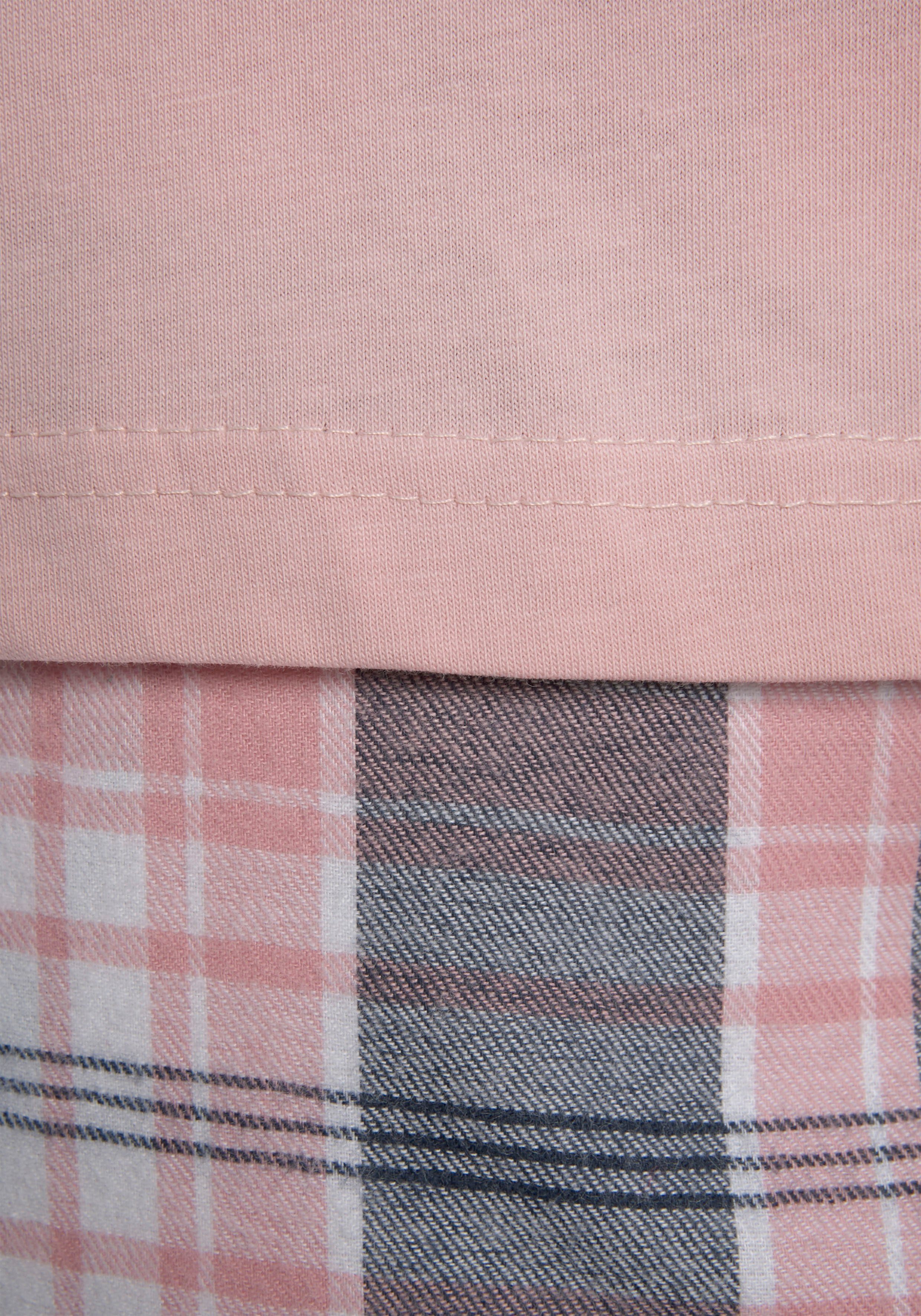 H.I.S Pyjama met geruite pyjamabroek (2-delig, 1 stuk)