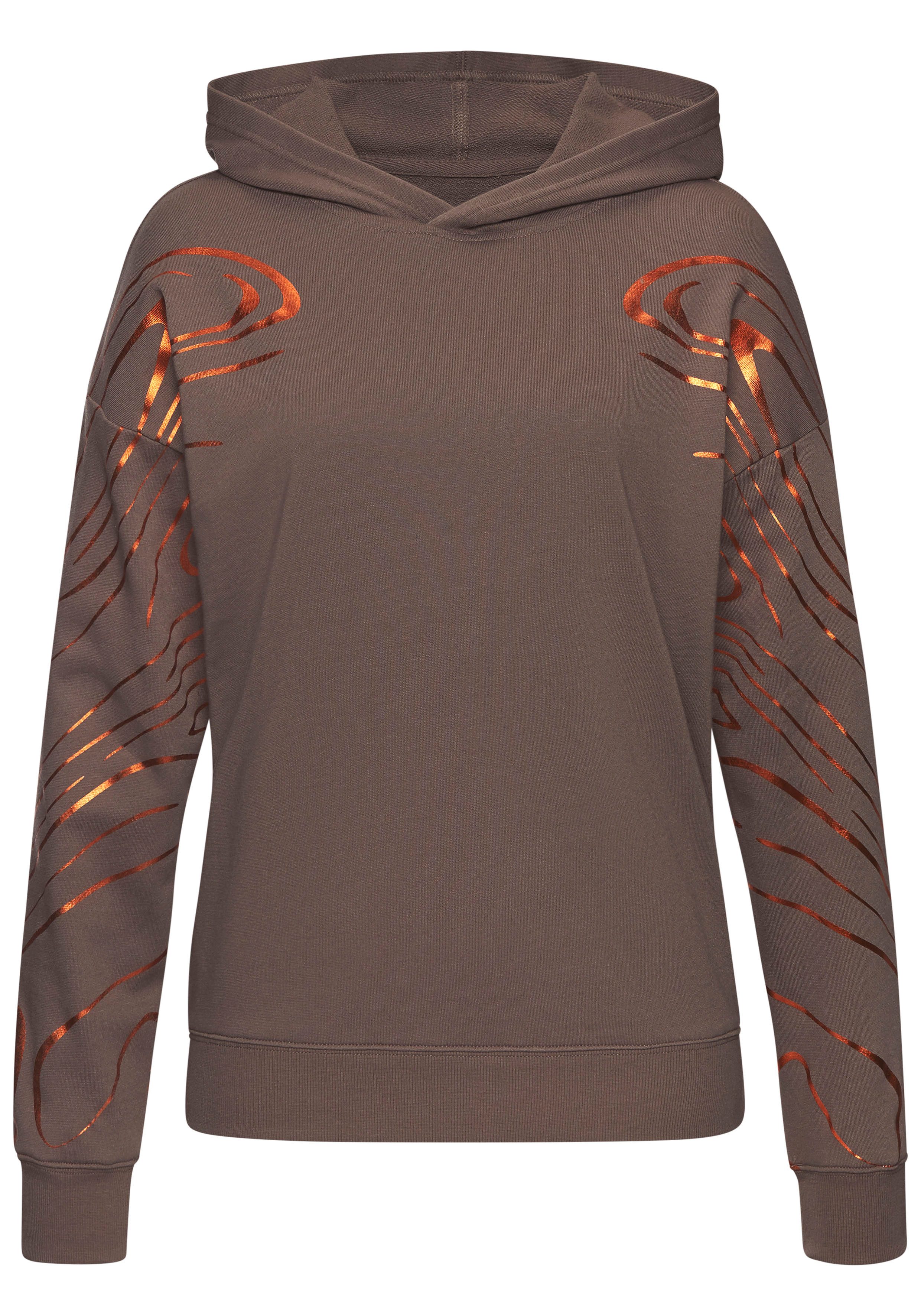 active by Lascana Hoodie met glanzende print