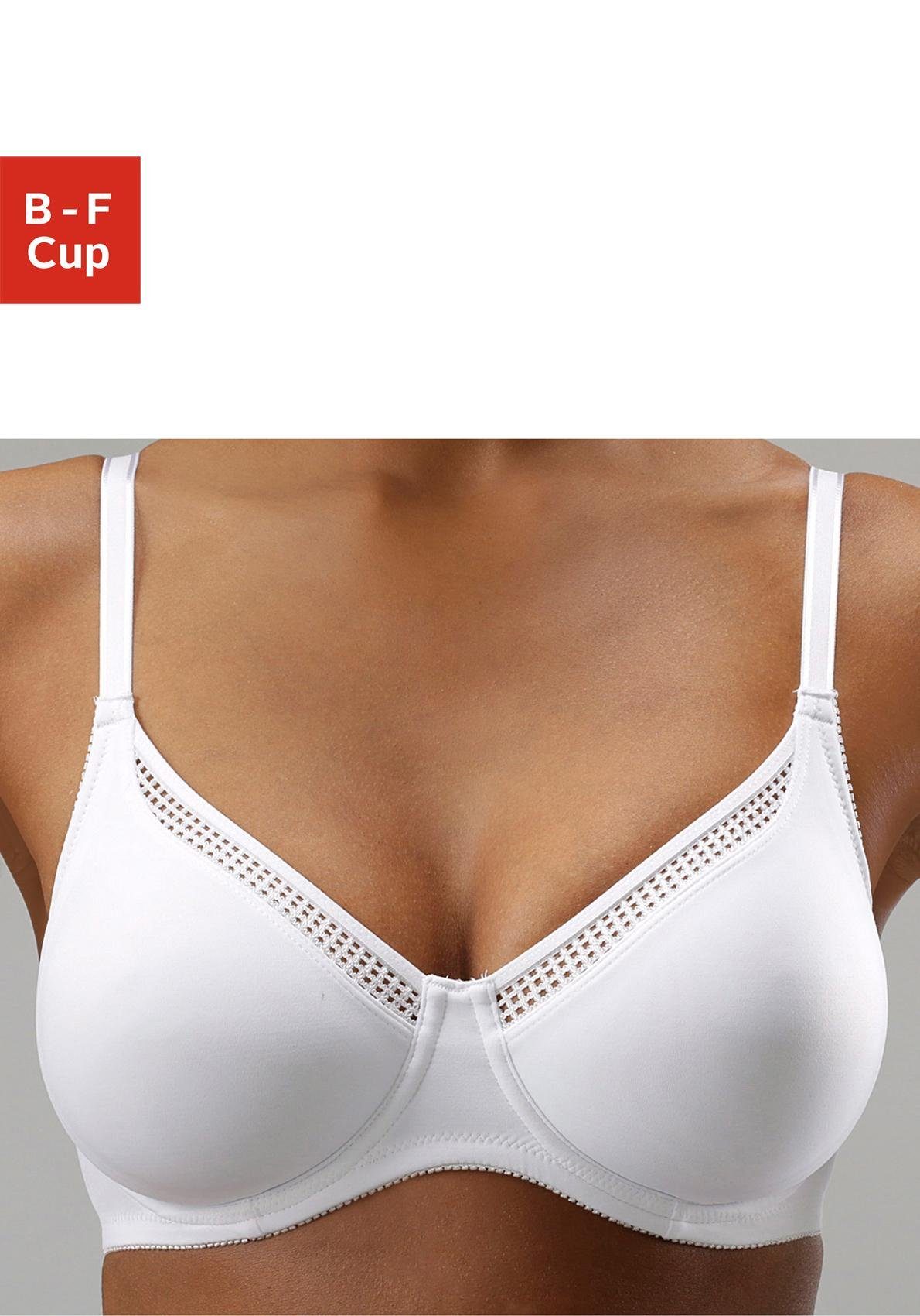 NUANCE T-shirt-BH met naadloze, ventilerende cups van Memory Foam