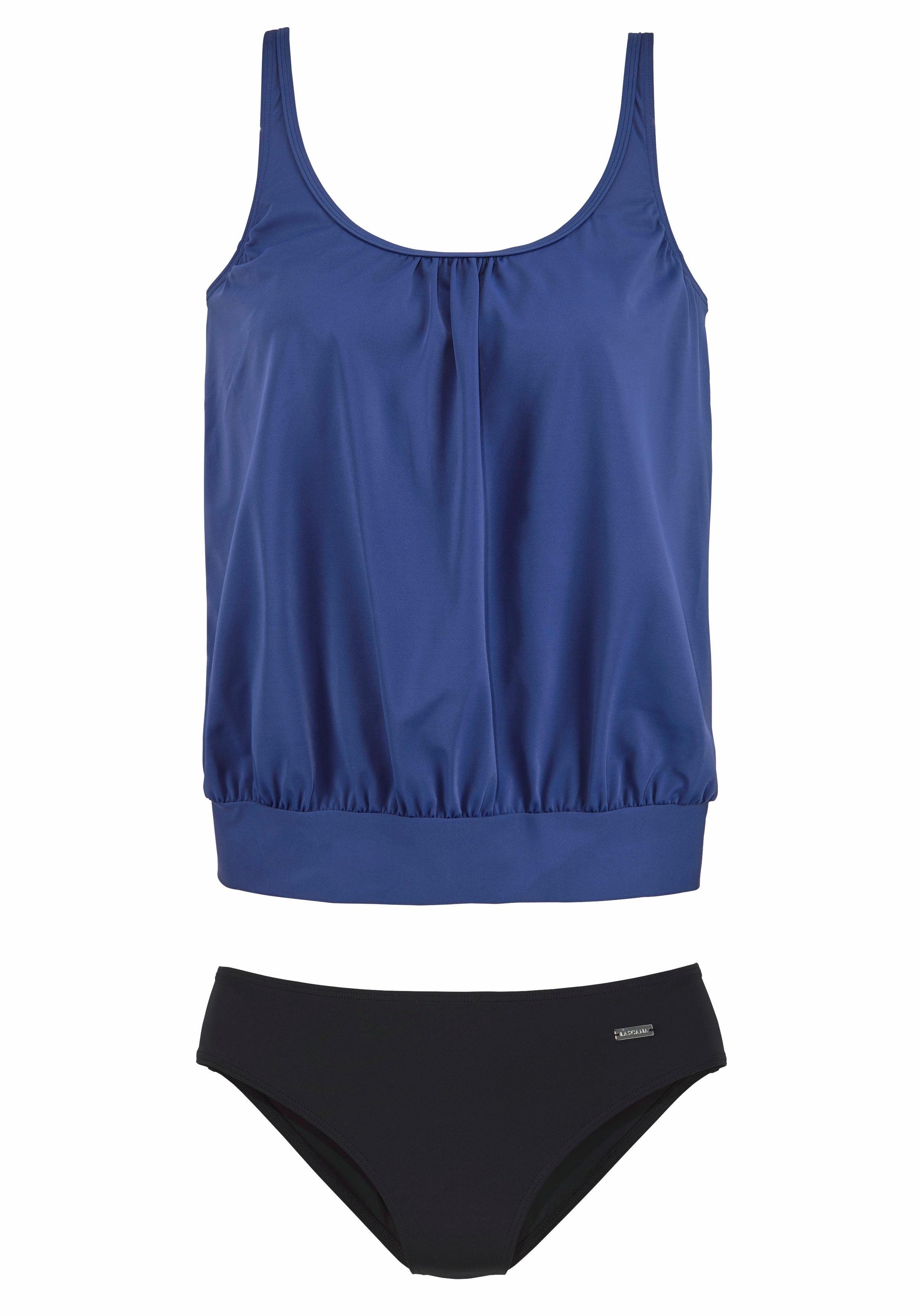 Lascana Oversized tankini Corrigerende versterking bij de cup, onderbustelastiek rondom, verstelbare bandjes