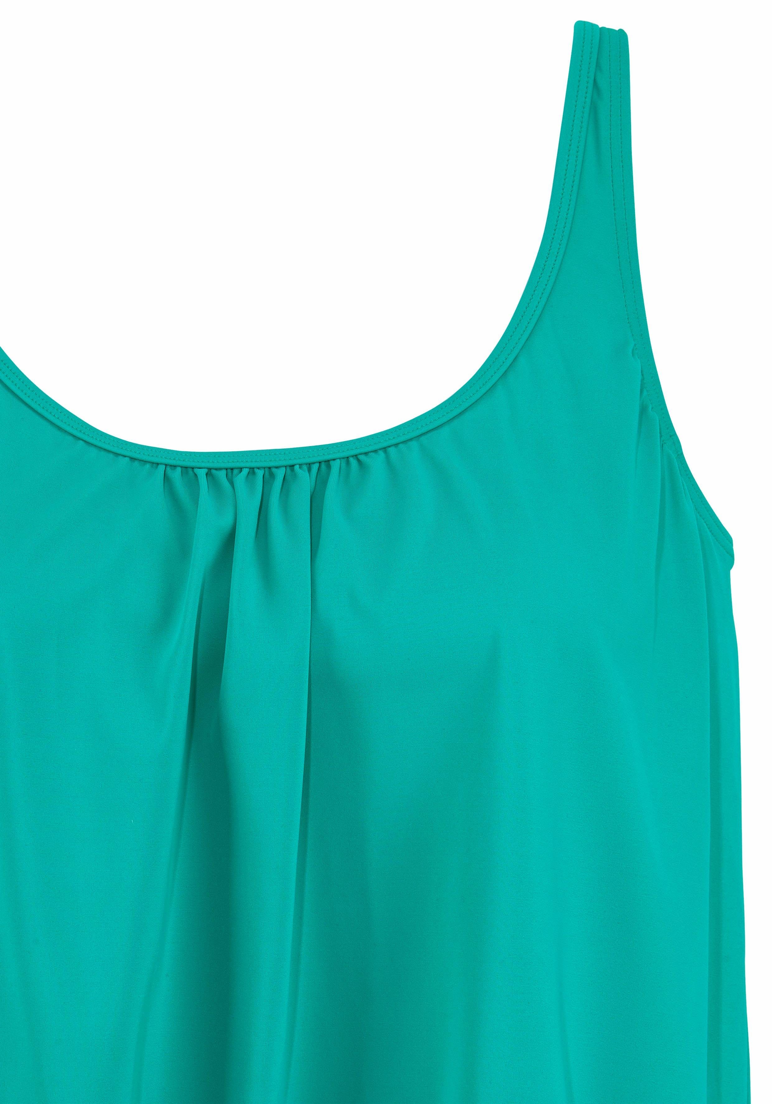 Lascana Oversized tankini Corrigerende versterking bij de cup, onderbustelastiek rondom, verstelbare bandjes