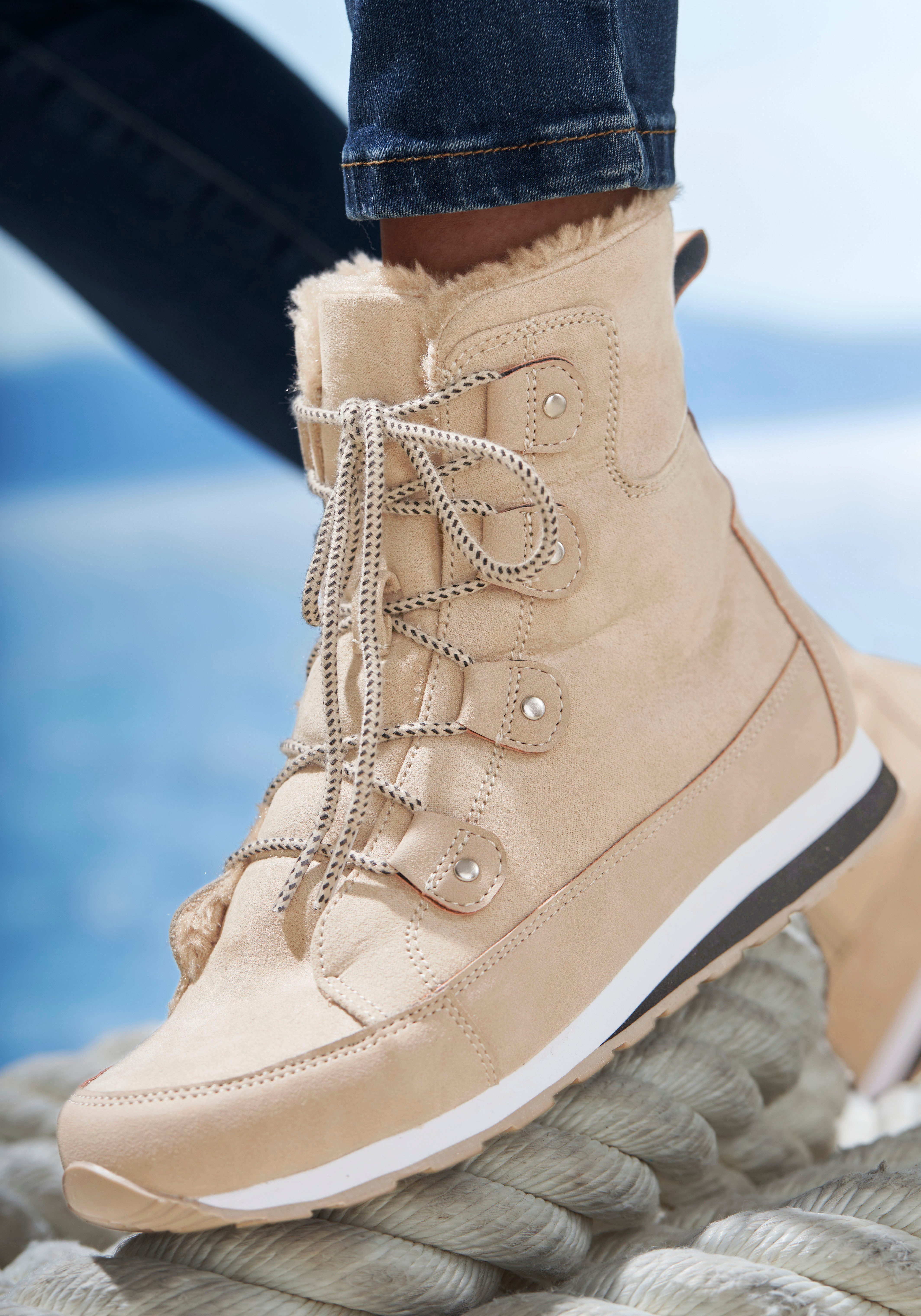 Vivance Laarsjes met warm voering, winterlaarzen, laarzen, boots vegan