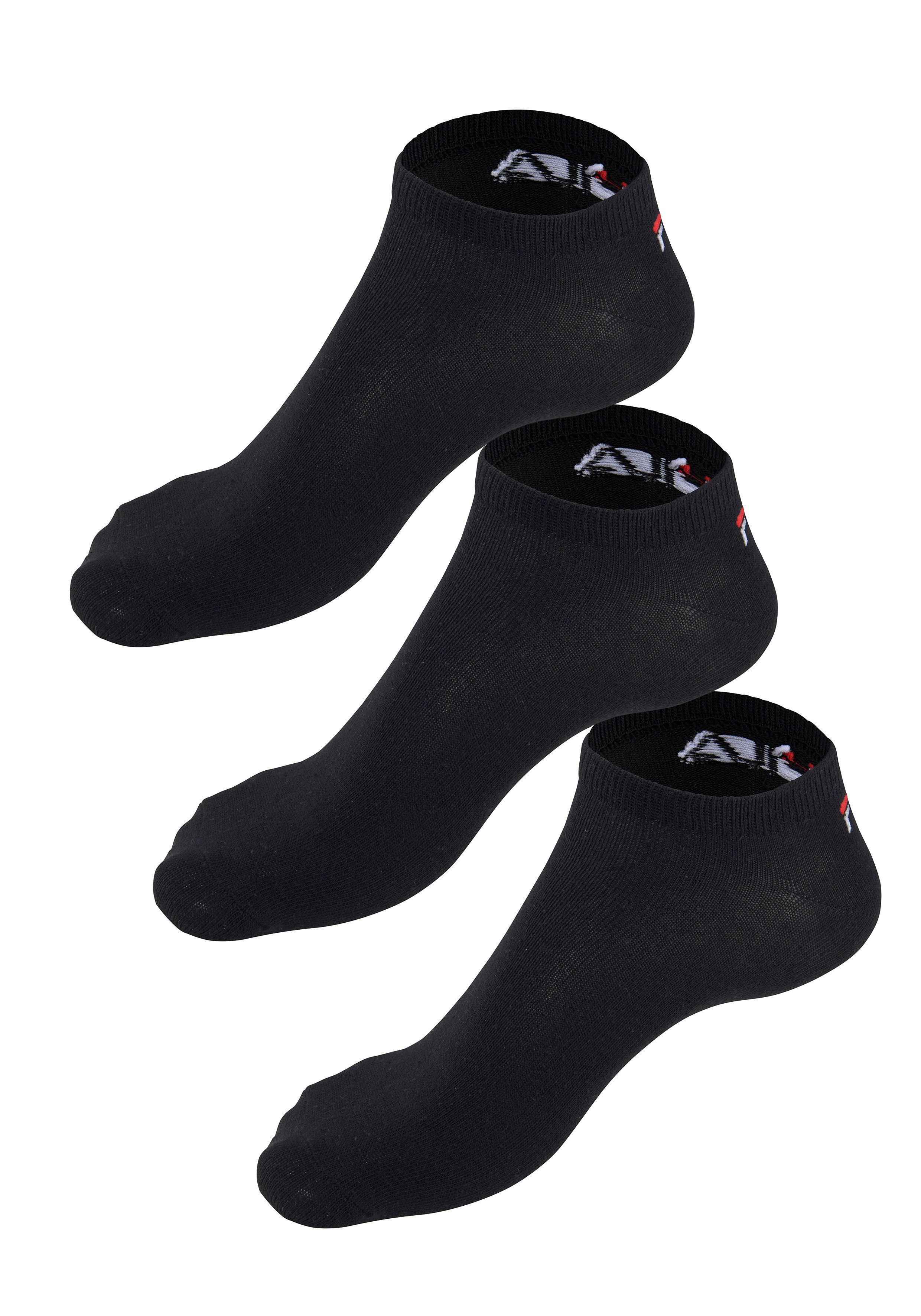 Fila Sokken UNISEX INVISIBLE PLAIN SOCKS met ingebreid logo bij de hiel (3 paar)