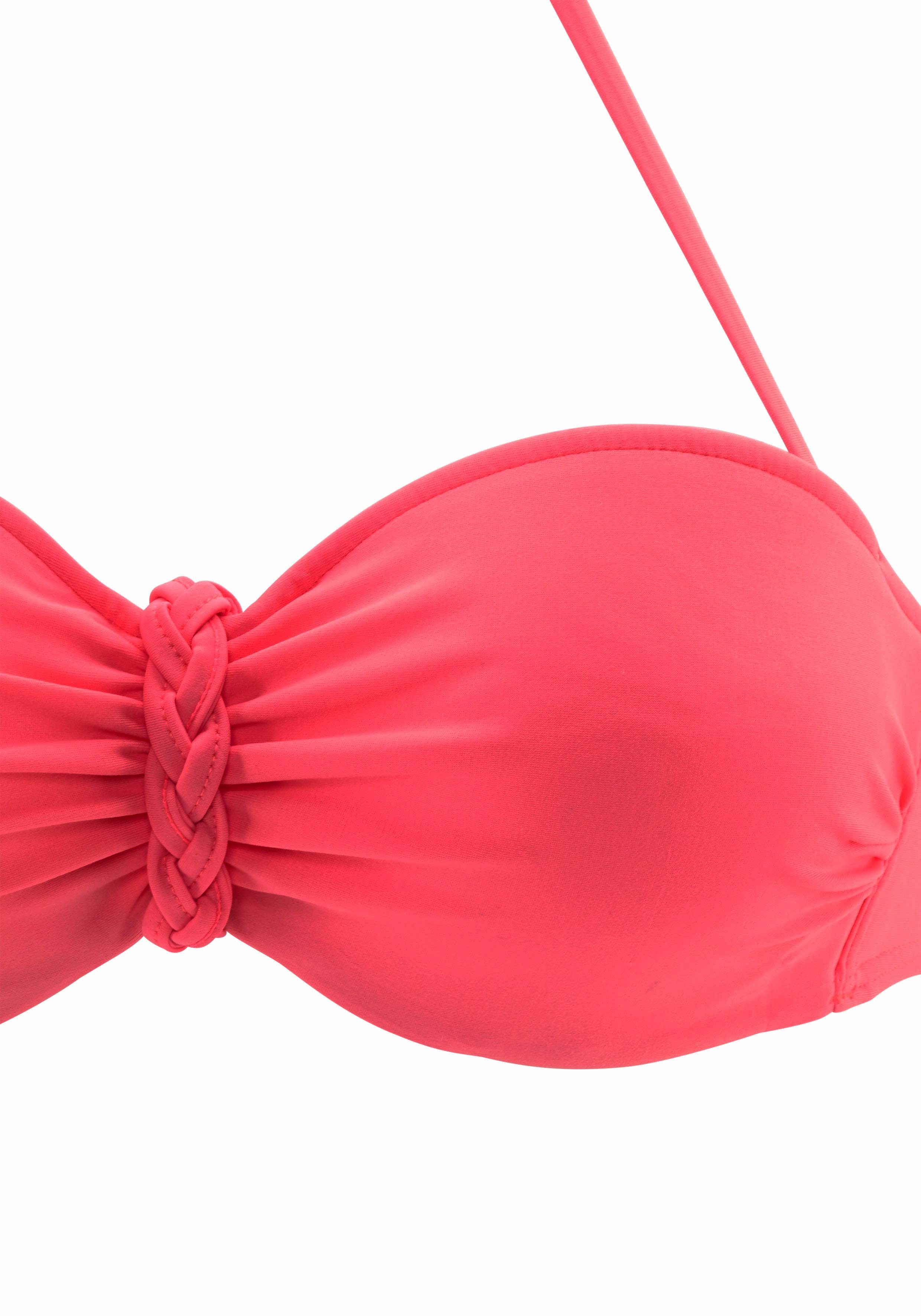 Buffalo Beugelbikini in bandeaumodel trendige look, met afneembare bandjes, met gevlochten details