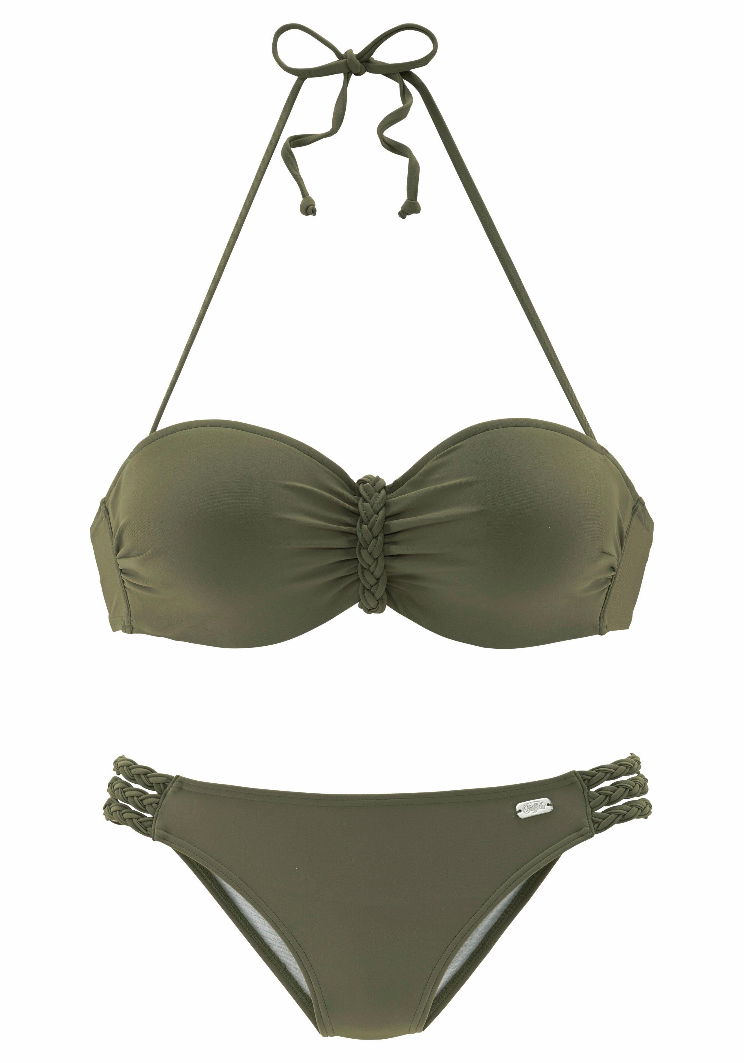 Buffalo Beugelbikini in bandeaumodel trendige look, met afneembare bandjes, met gevlochten details