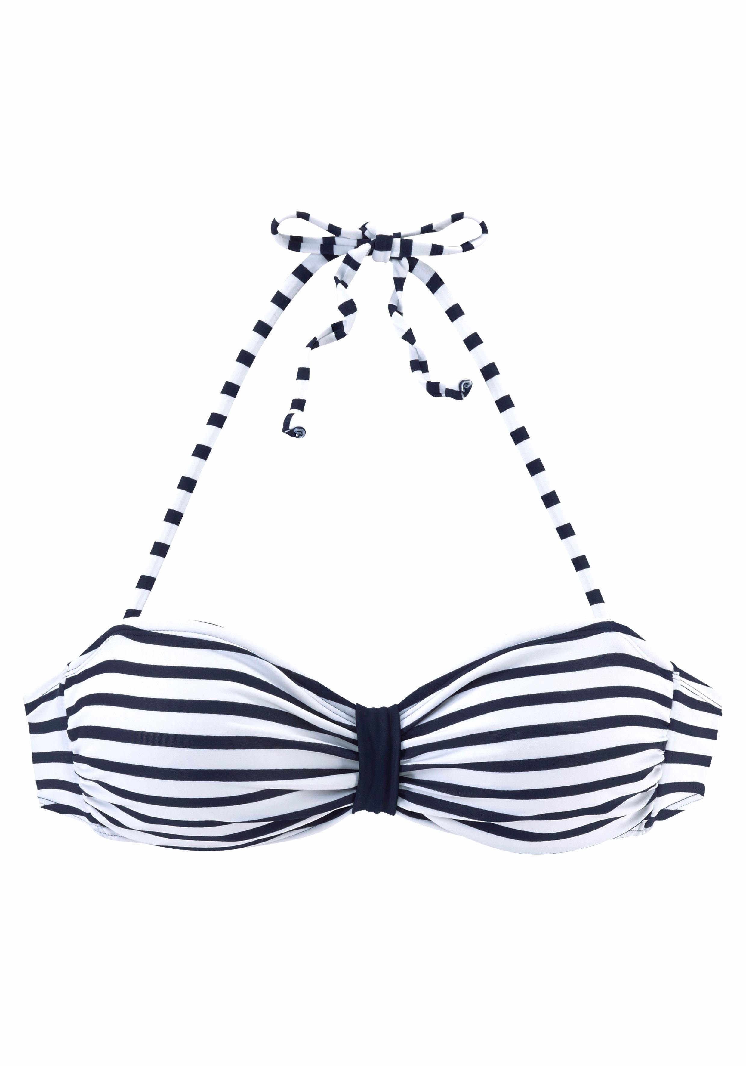 venice beach bandeau-bikinitop summer met contrastkleurige lus wit