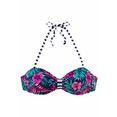 venice beach bandeau-bikinitop summer met contrastkleurige lus blauw