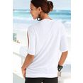 lascana strandshirt met splitje bij de schouders wit