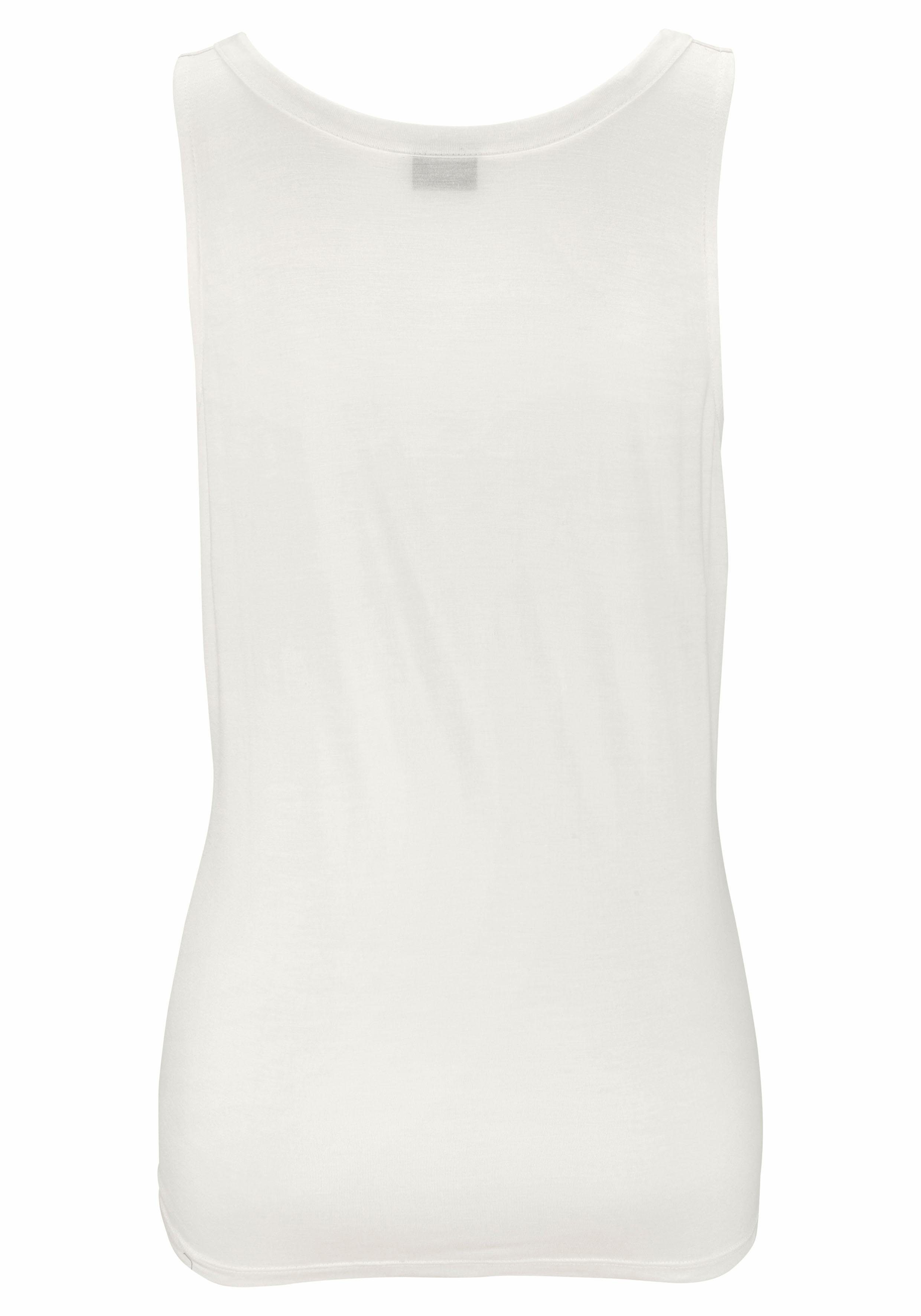 Lascana Tanktop met decoratief accessoire, casual blousetop, elegant