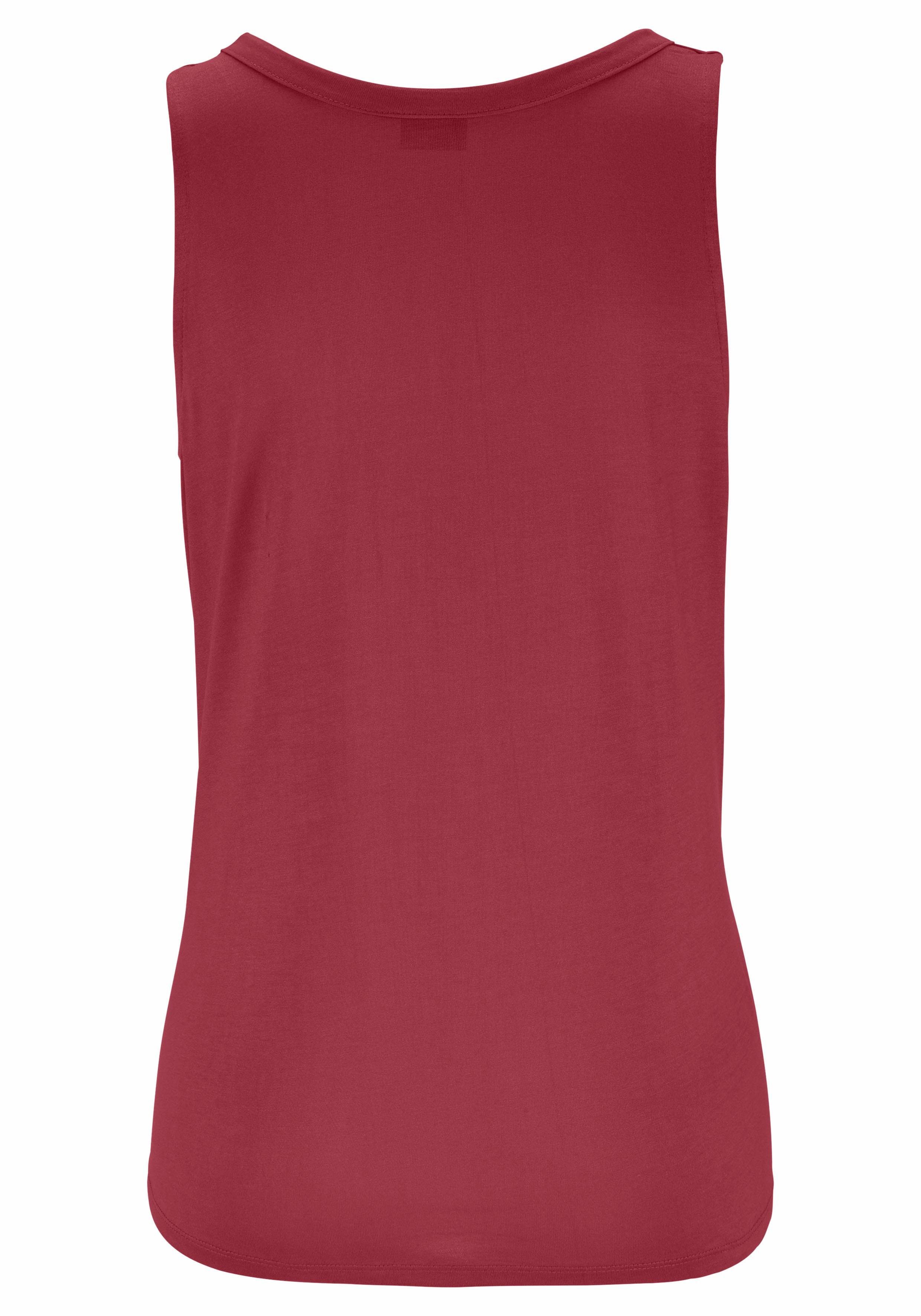 Lascana Tanktop met decoratief accessoire, casual blousetop, elegant