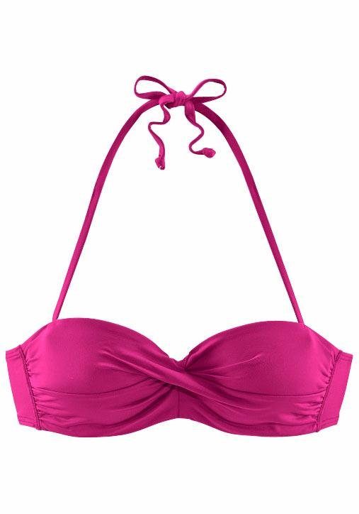 s.Oliver RED LABEL Beachwear Bandeau-bikinitop Spain in effen kleuren met wikkel-look