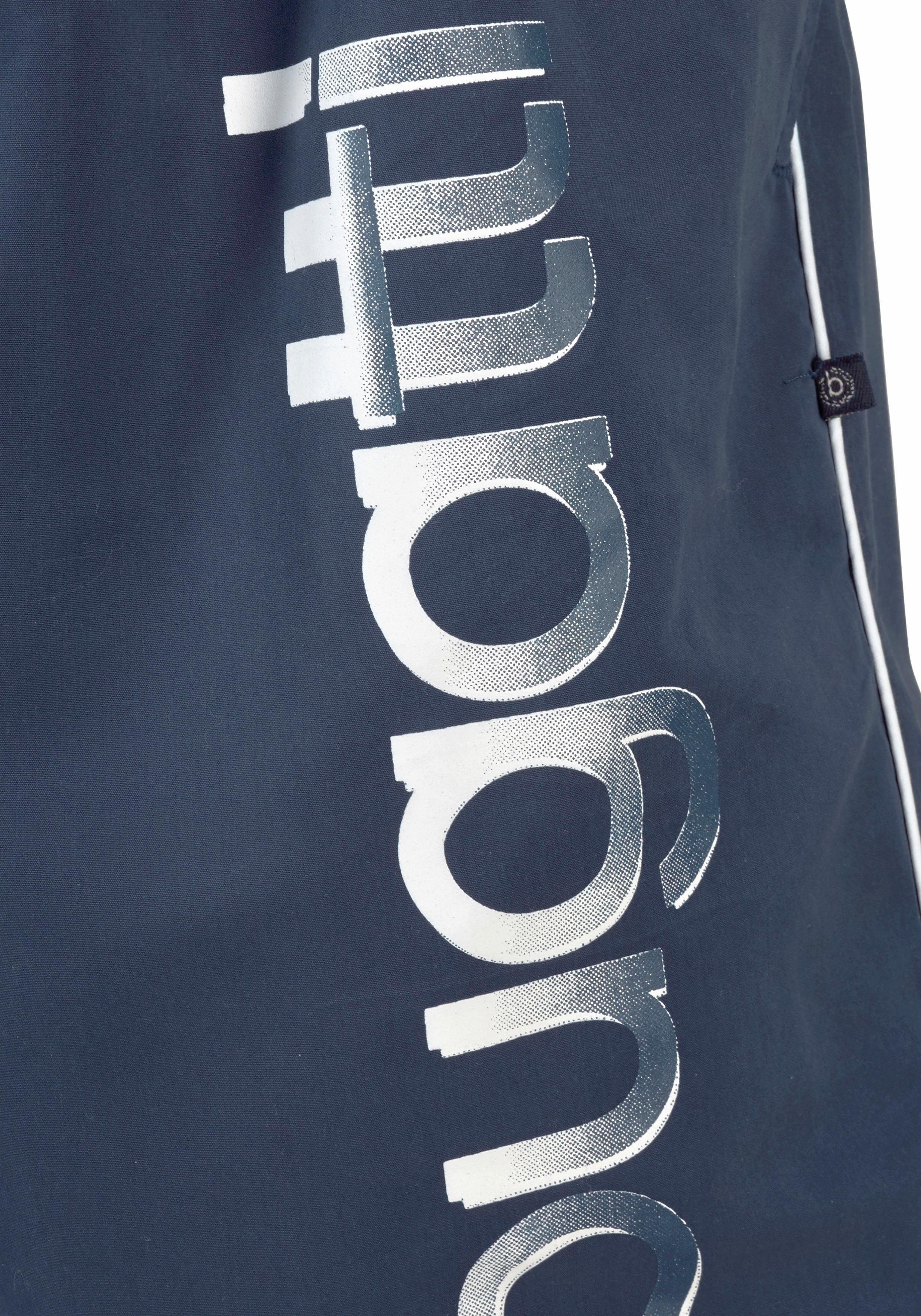 bugatti Zwemshort Giovanni met groot logo-print op het linkerbeen